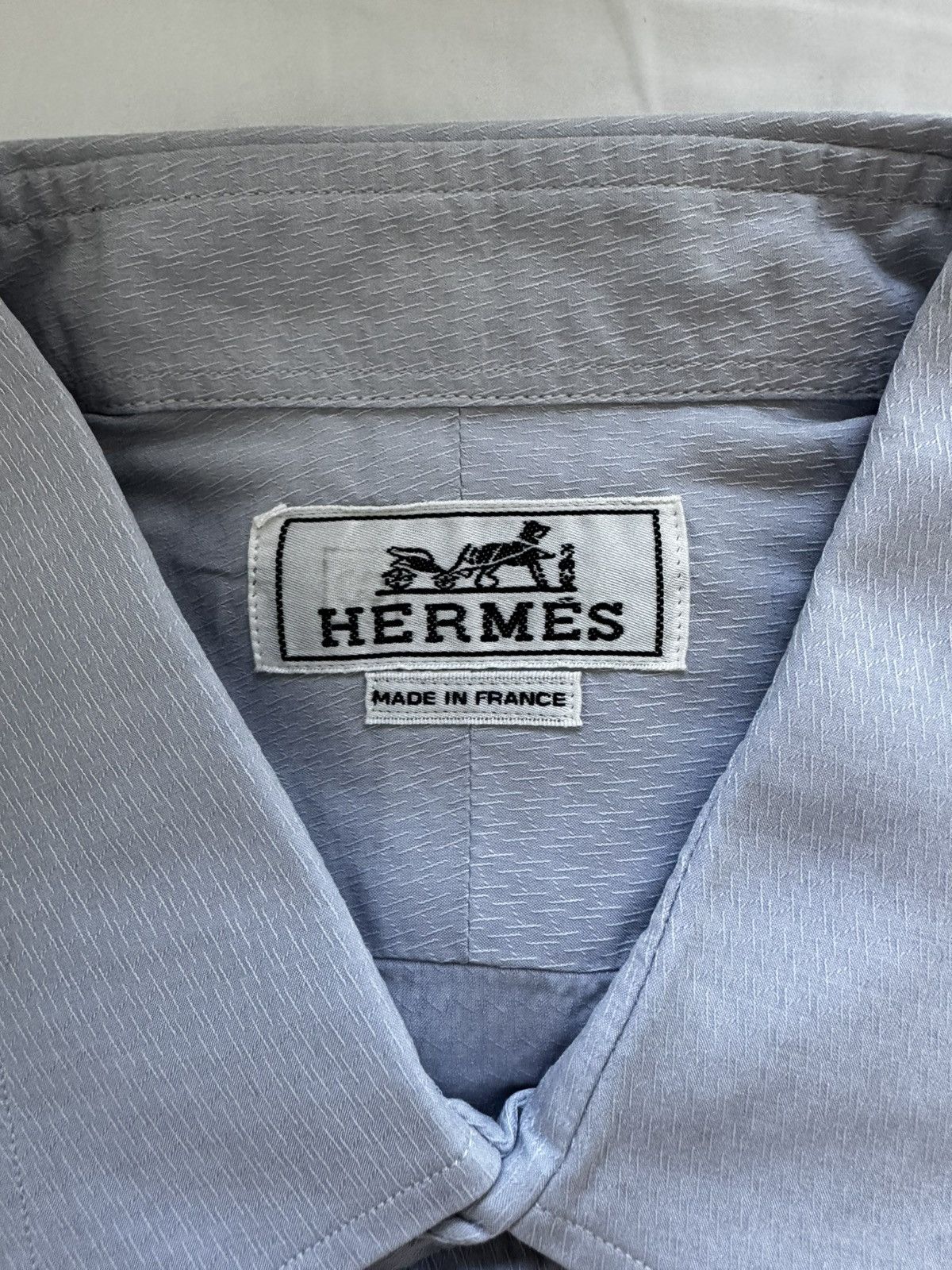 Hermes Hermes Button Up Shirt Clou de Selle Cuff Size US L / EU 52-54 / 3 - 1 Thumbnail