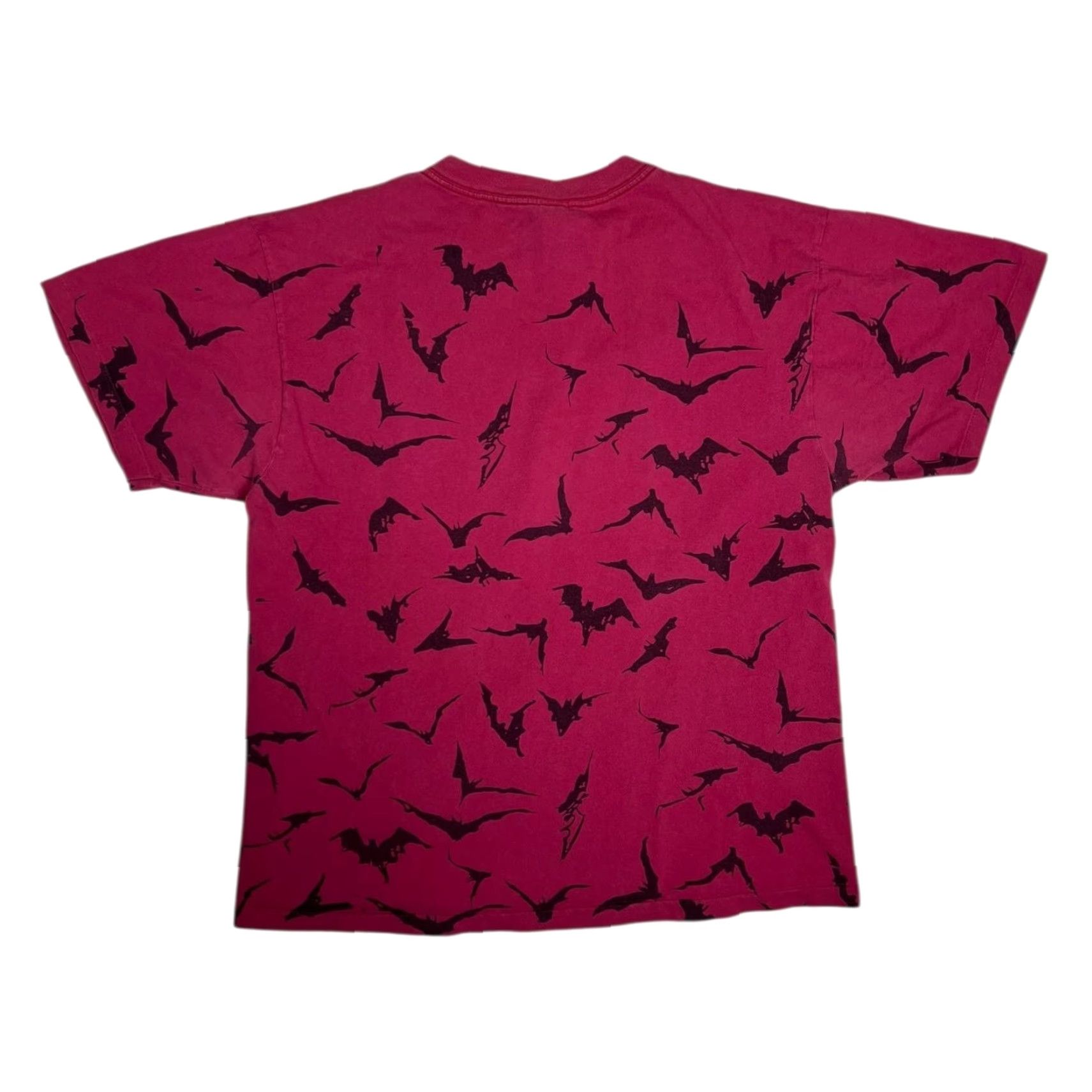 DC Comics VINTAGE Batman & Robin Shirt Mens Large Red All Over Print DC Comics 90s Size US L / EU 52-54 / 3 - 3 Thumbnail