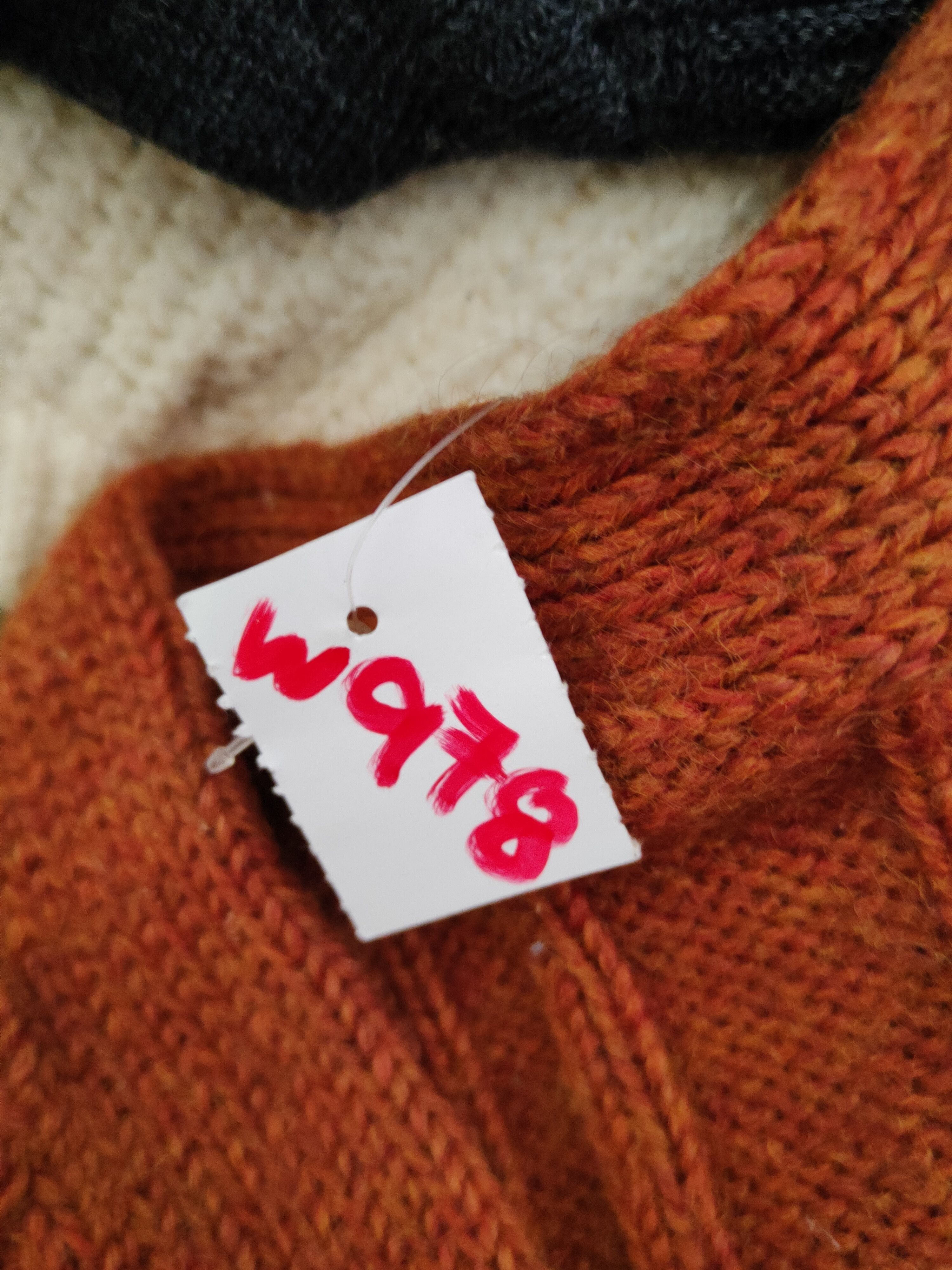 Aran Isles Knitwear × Japanese Brand Japanese Brand Dark Orange cable Knitwear Cardigan #W978 Size S / US 4 / IT 40 - 10 Thumbnail