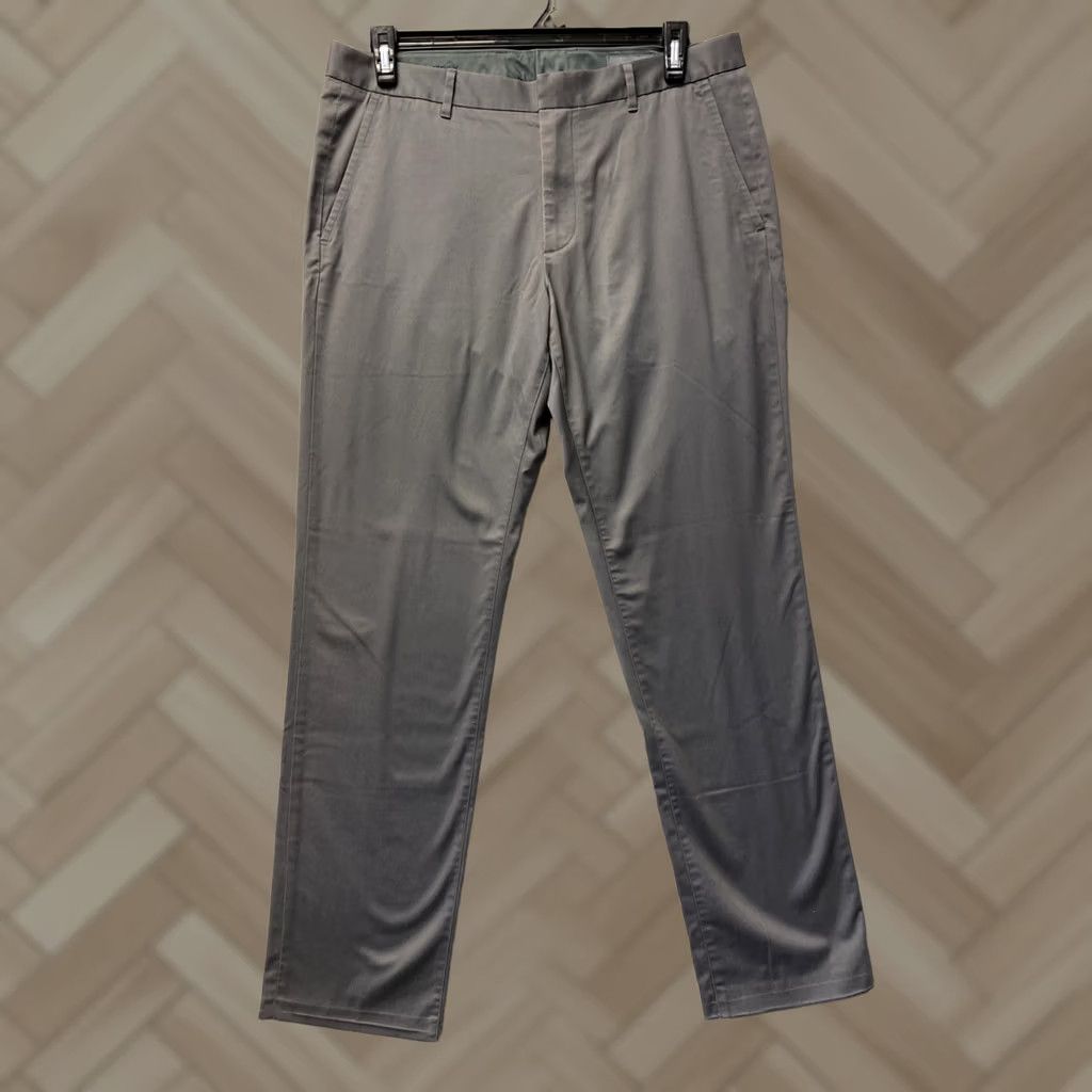Bonobos Bonobos Pants Men’s 35x32 Gray Chino Slim Flat Front Casual Formal Workwear by Bonobos - 35x32 Gray Chino Pants for Men Size US 35 - 1 Thumbnail