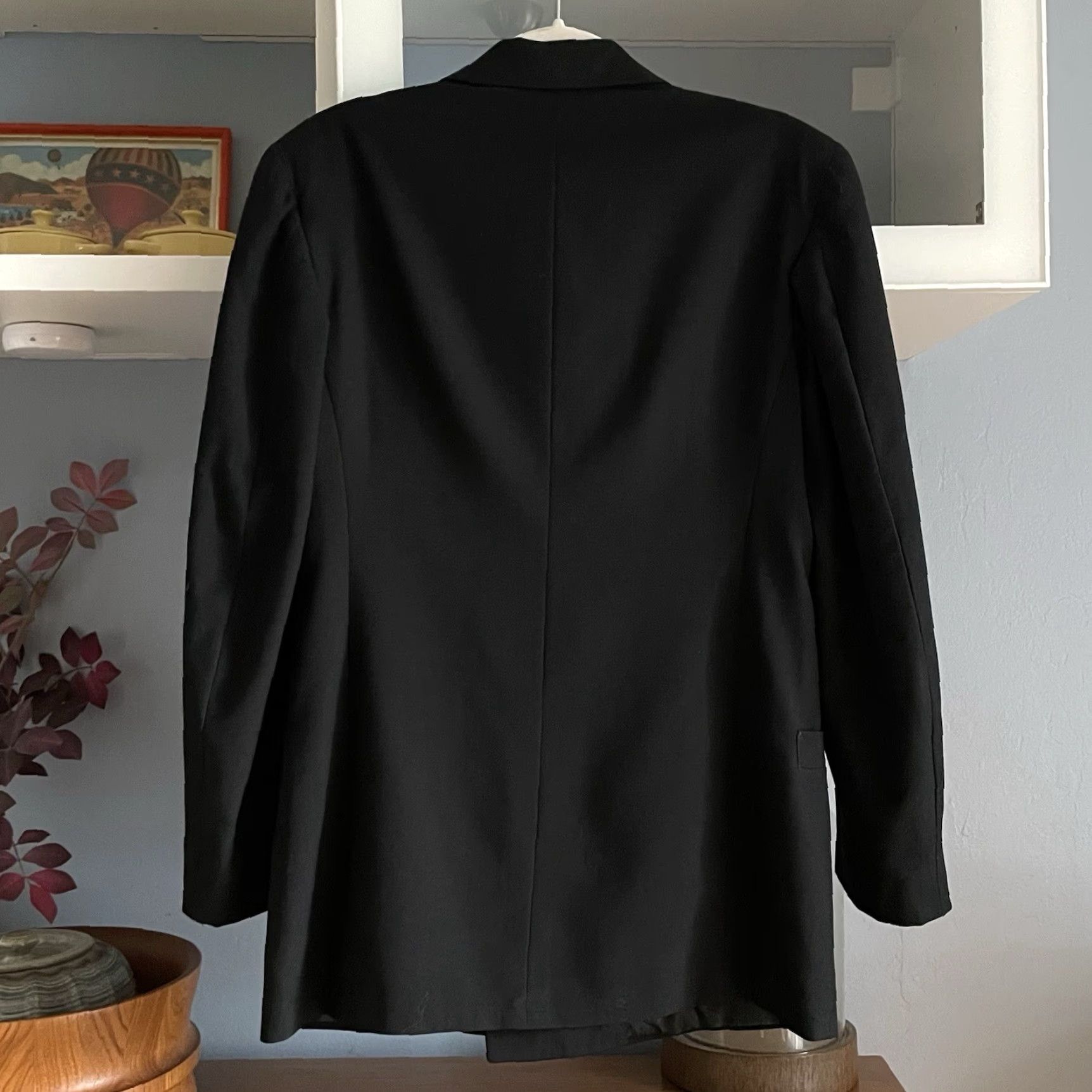 Vintage VINTAGE US Navy Peacoat Wool Black 37R Navy Golden Buttons Men Coat Overcoat Pockets Nautical Military USA Size US XXS / EU 40 - 4 Thumbnail