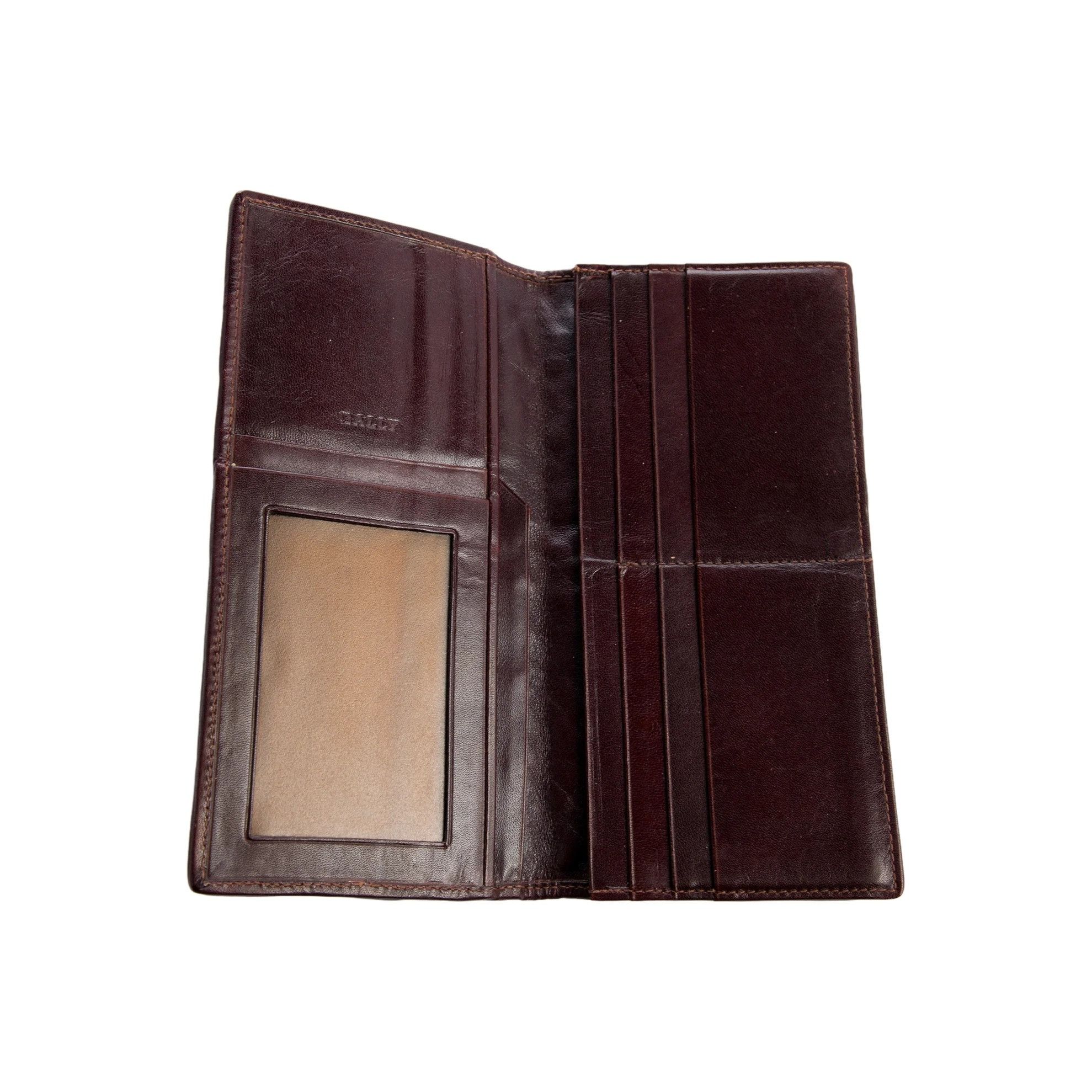 Bally Bally Continental Wallet Brown Leather Braided Accents 3 Poc Size ONE SIZE - 3 Thumbnail