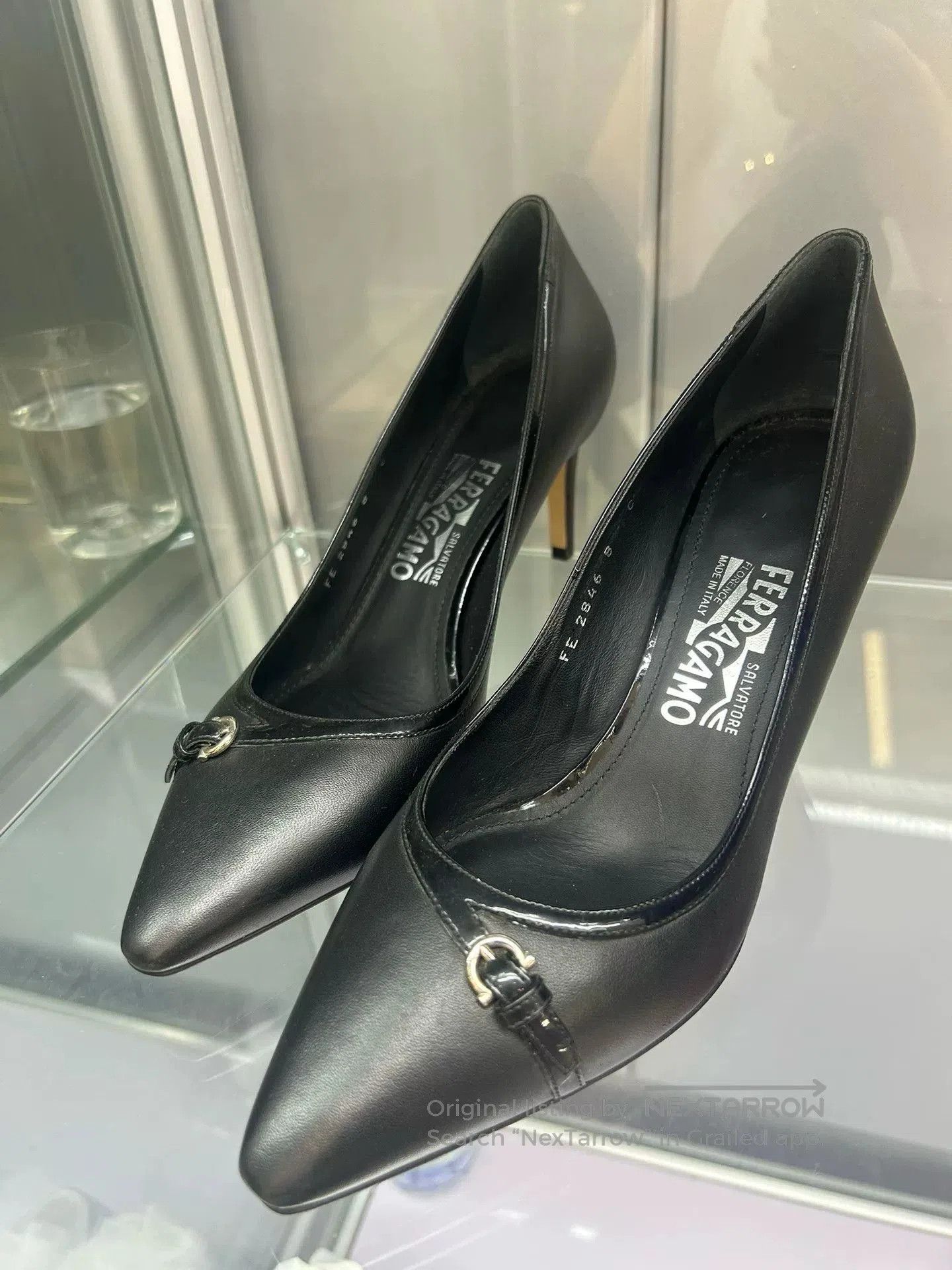 Salvatore Ferragamo Salvatore Ferragamo Women's Black Leather Heels. Size US 7 / IT 37 - 7 Thumbnail