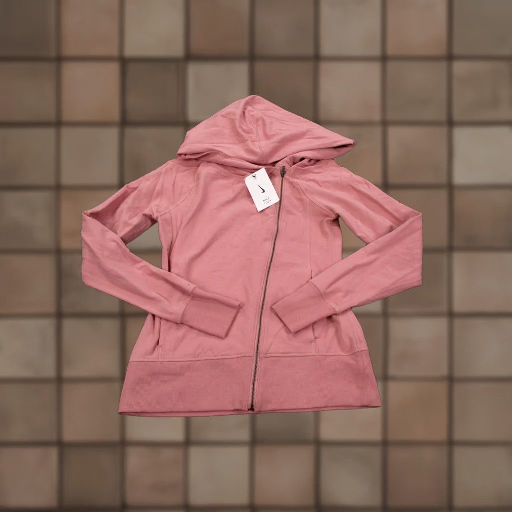 Nike Nike Jacket Womens M Pink Asymmetrical Diagonal Hoodie Active CU5321 NEW Size M / US 6-8 / IT 42-44 - 1 Thumbnail