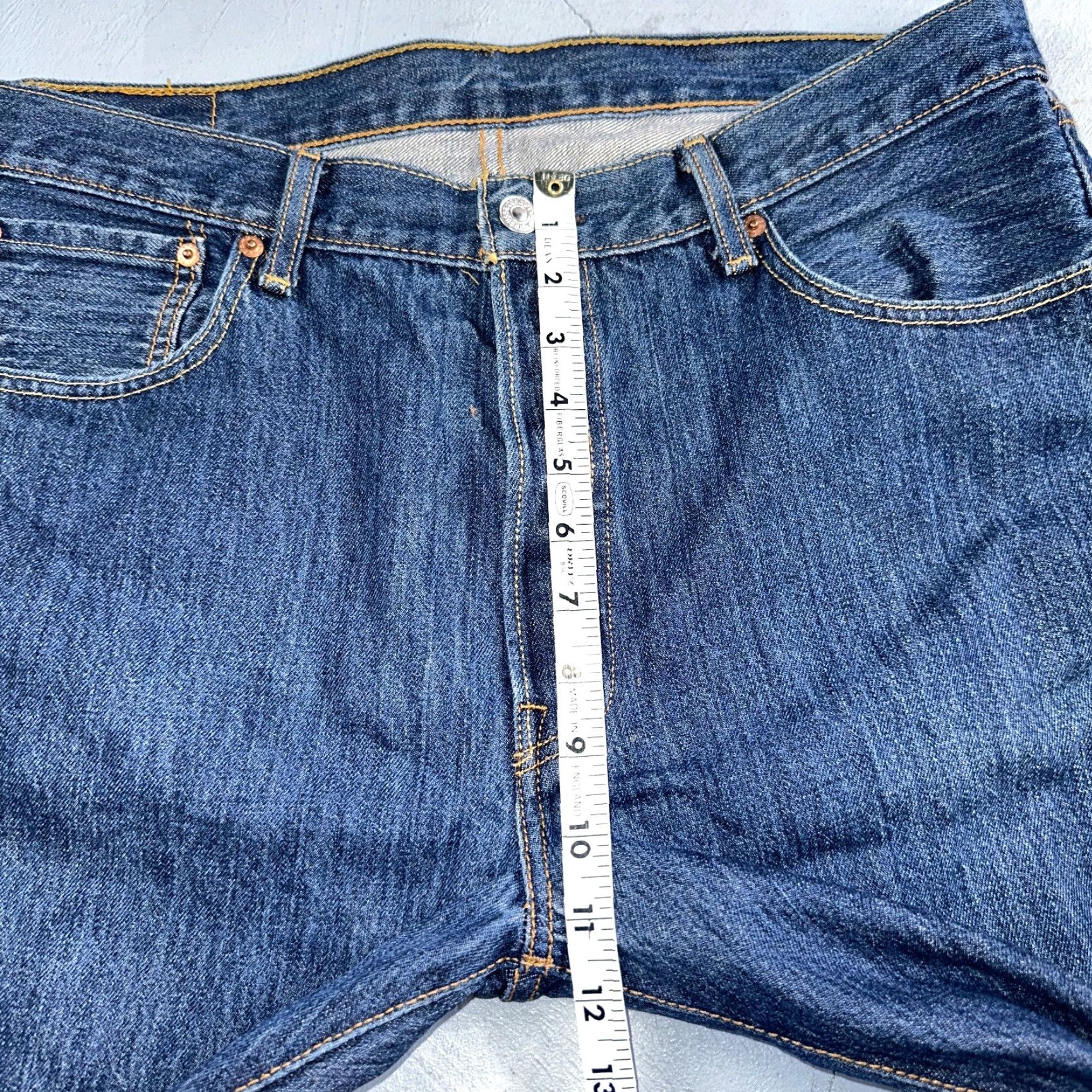 Levi's VINTAGE Levi's Jeans 501 36x32 Medium Blue Levi's 501 Series Straight 90s Mens Jeans Size US 36 / EU 52 - 6 Thumbnail