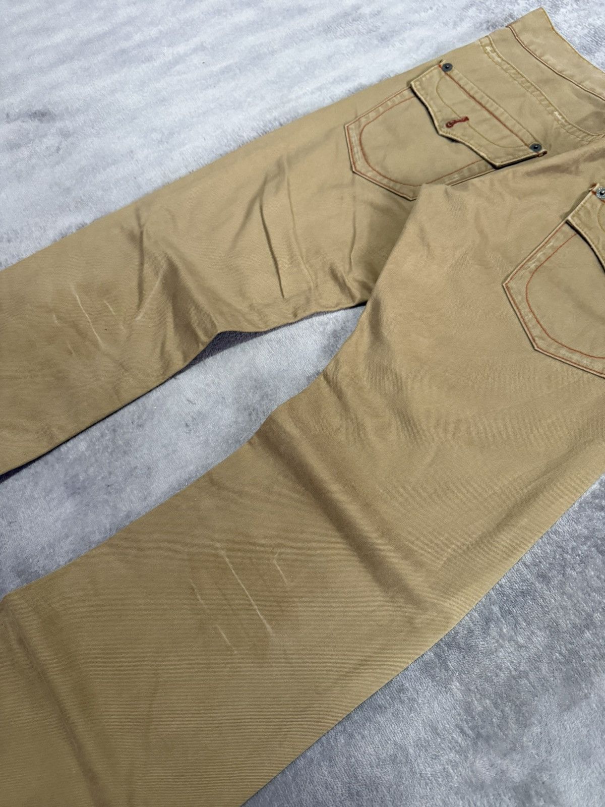 20471120 × 5351 POUR LES HOMMES × Beauty Beast 291285=Homme Flared Contrast Stitch Pants Size US 30 / EU 46 - 12 Thumbnail