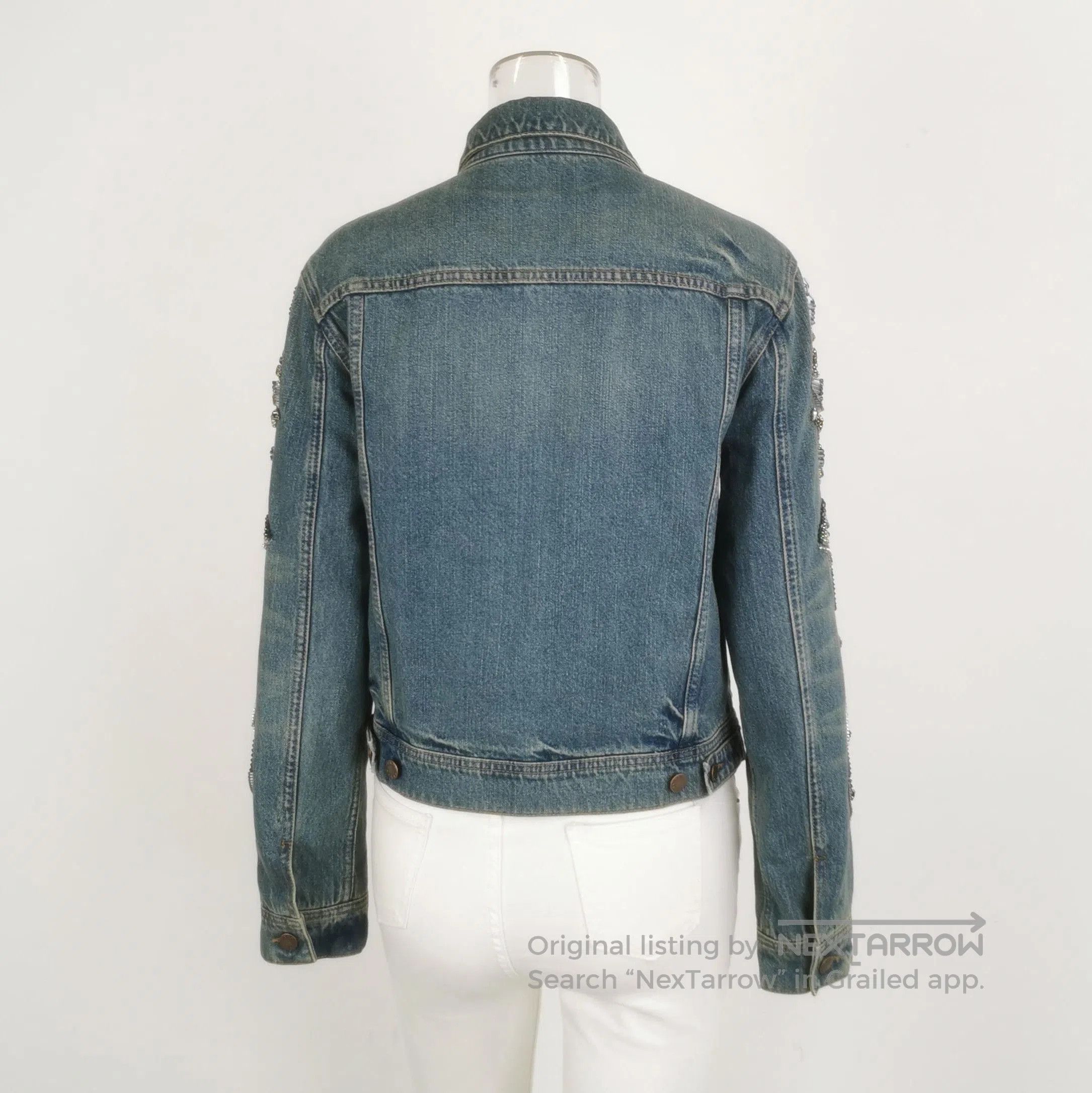 Prada Prada Bejeweled Denim Jacket for Stylish Elevation . Size US S / EU 44-46 / 1 - 1 Thumbnail