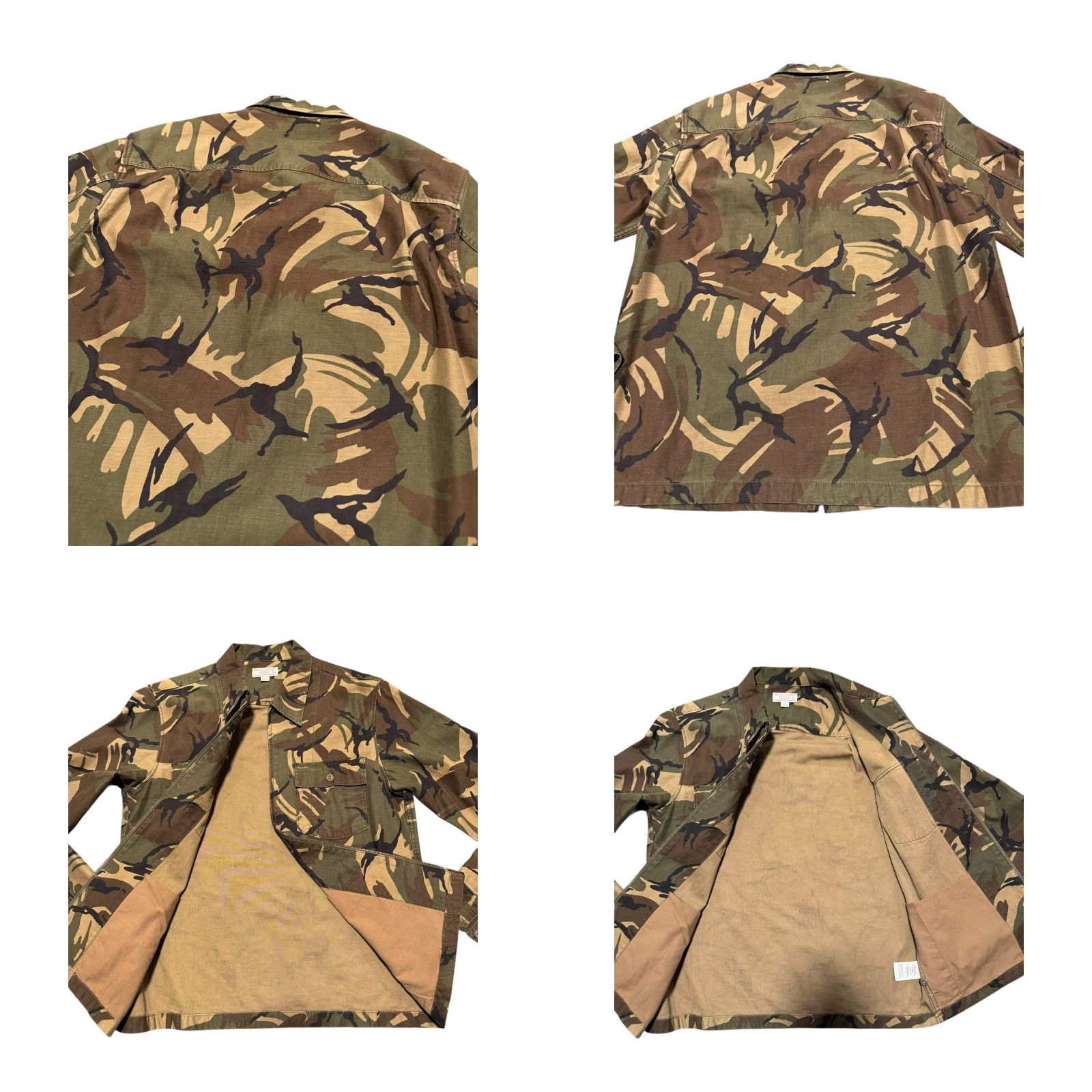 Wallace & Barnes Wallace & Barnes J.Crew DPM Camo Full Zip Military Overshirt Jacket M Green Canvas Cotton Blend Zip Button Mens Jacket Size US M / EU 48-50 / 2 - 8 Thumbnail