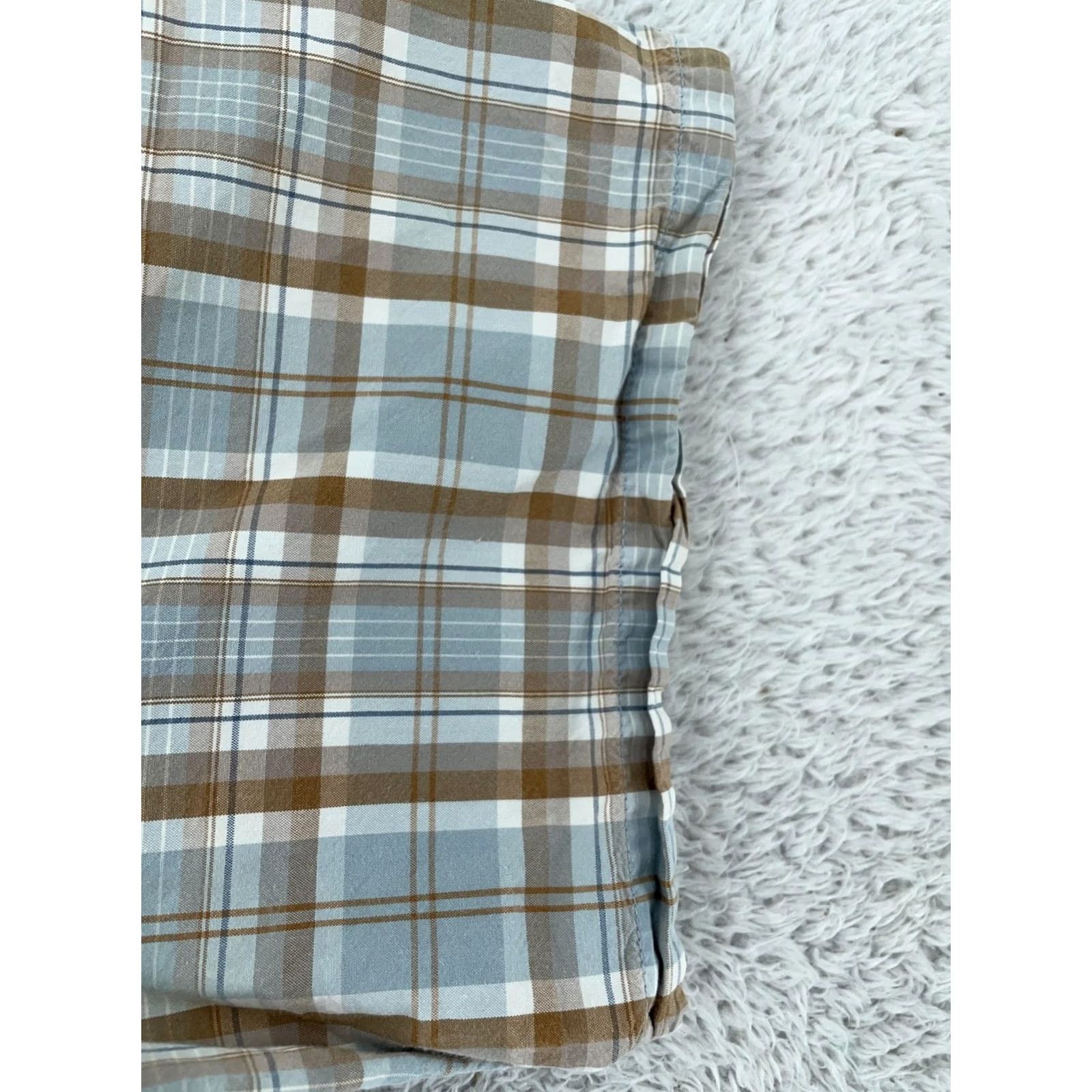 Carhartt Carhartt Plaid Work Shirt XL Light Brown Blue Casual Button Down Short Sleeve Size US XL / EU 56 / 4 - 4 Thumbnail