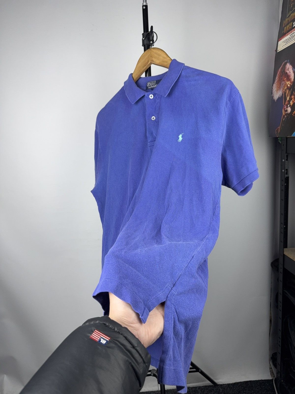 Polo Ralph Lauren Retro 90s Polo Ralph Lauren Faded Blue Polo Shirt Classic M Size US M / EU 48-50 / 2 - 6 Thumbnail