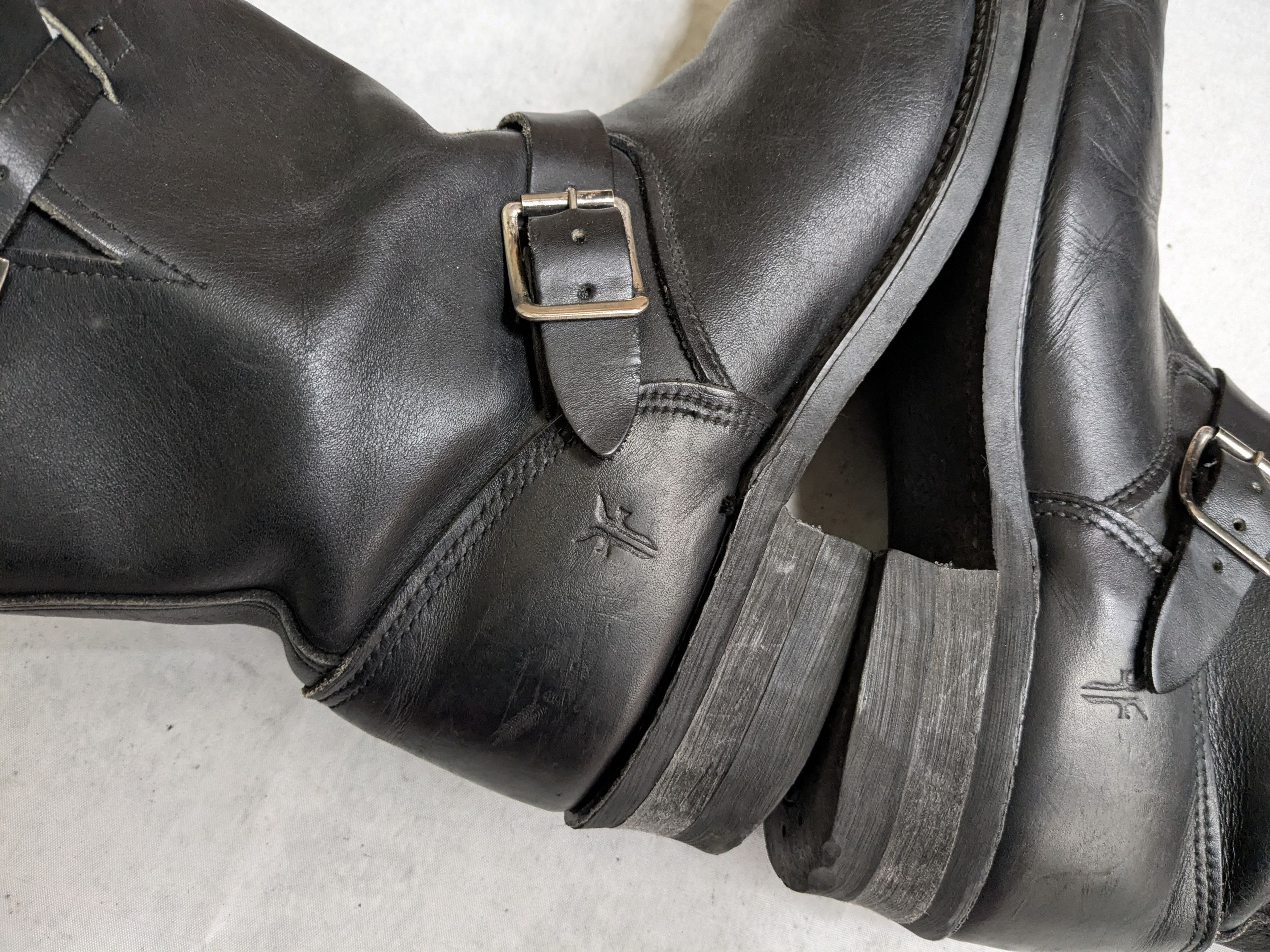 Frye Frye Engineer Boots Black Leather 13 M Leather Buckle Size US 13 / EU 46 - 12 Thumbnail