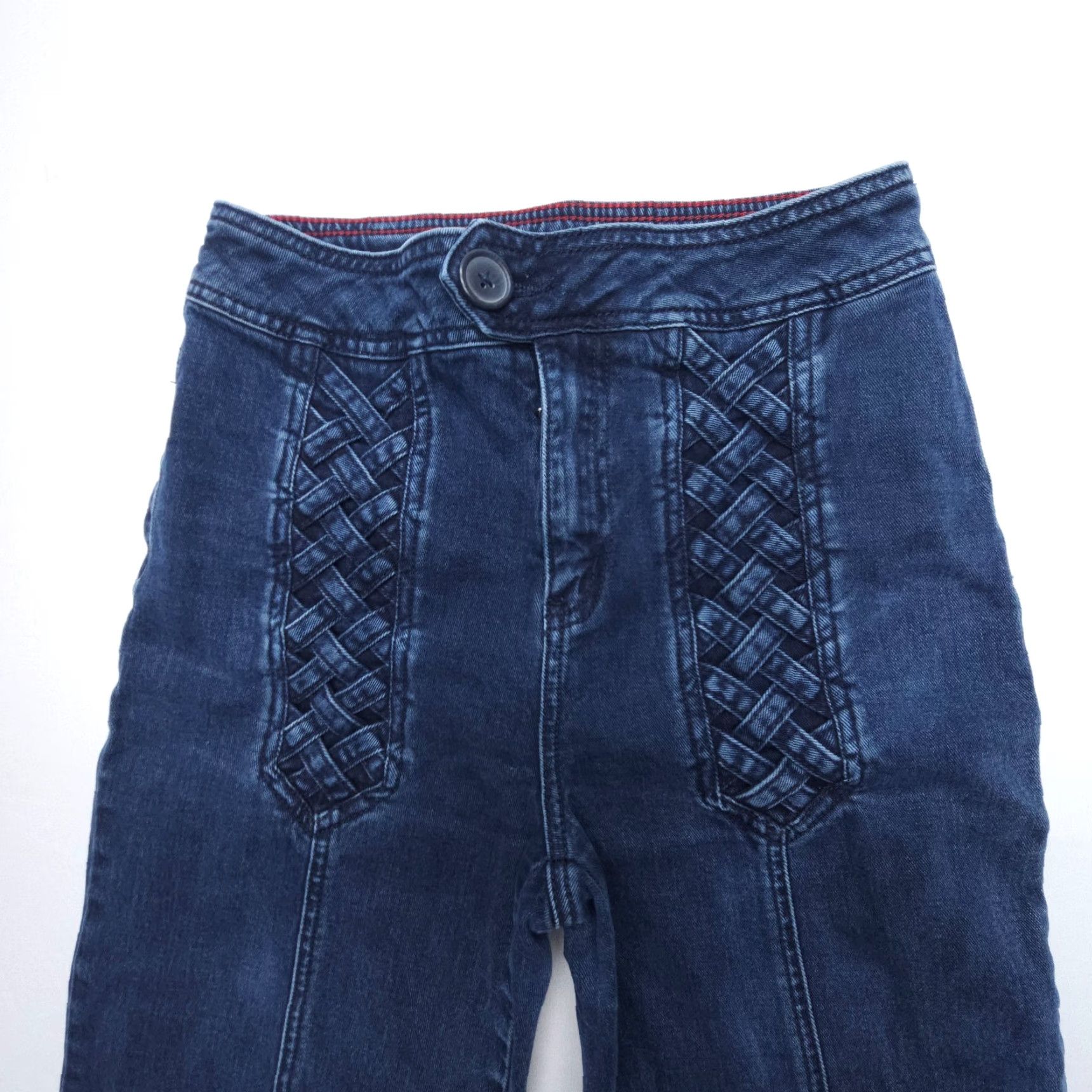 Flux Lux Jeans Dark Wash High Rise Wide-Leg 6 Boho Vintage Hippie Festival Women Jeans Size 6 Lux Dark Wash Bohemian 2000s Size 28" / US 6 / IT 42 - 4 Thumbnail