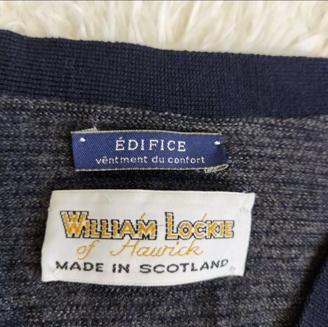 Edifice Japan × William Lockie William Lockie Edifice navy grey striped wool cardigan Size US S / EU 44-46 / 1 - 8 Thumbnail
