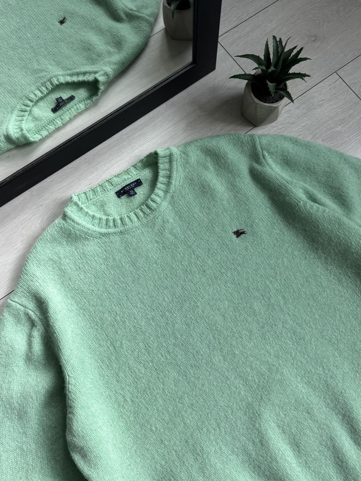 Burberry Vintage Burberry Shetland Wool Luxury Sweater Size US XL / EU 56 / 4 - 4 Thumbnail