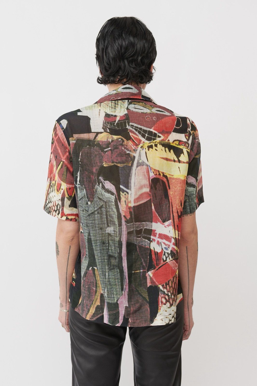 Our Legacy Our Legacy Short Sleeve Square Shirt - Peace Crowd Pattern Size US XXS / EU 40 - 6 Thumbnail