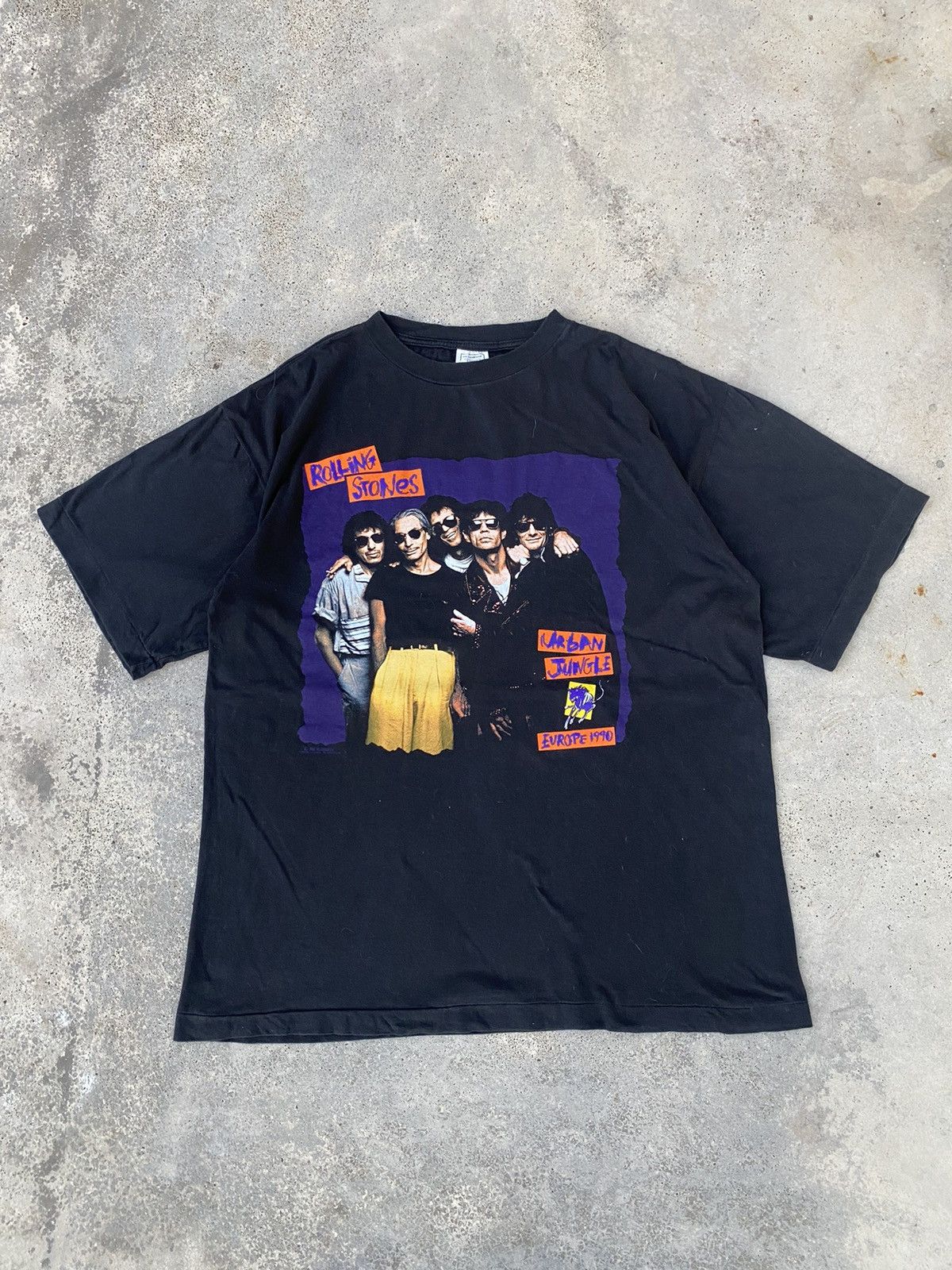 1990s Rolling Stones All Over Print Vintage Band Tee
