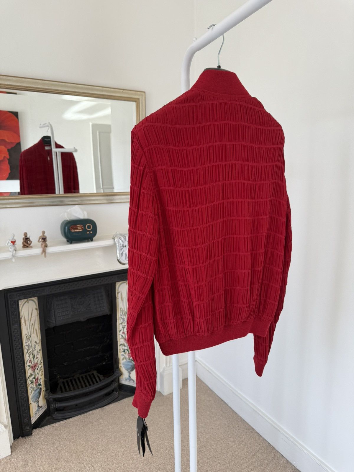 Saint Laurent Paris SS21 Saint Laurent Silk Teddy Jacket Striped Smocked Crepe Size US M / EU 48-50 / 2 - 6 Thumbnail