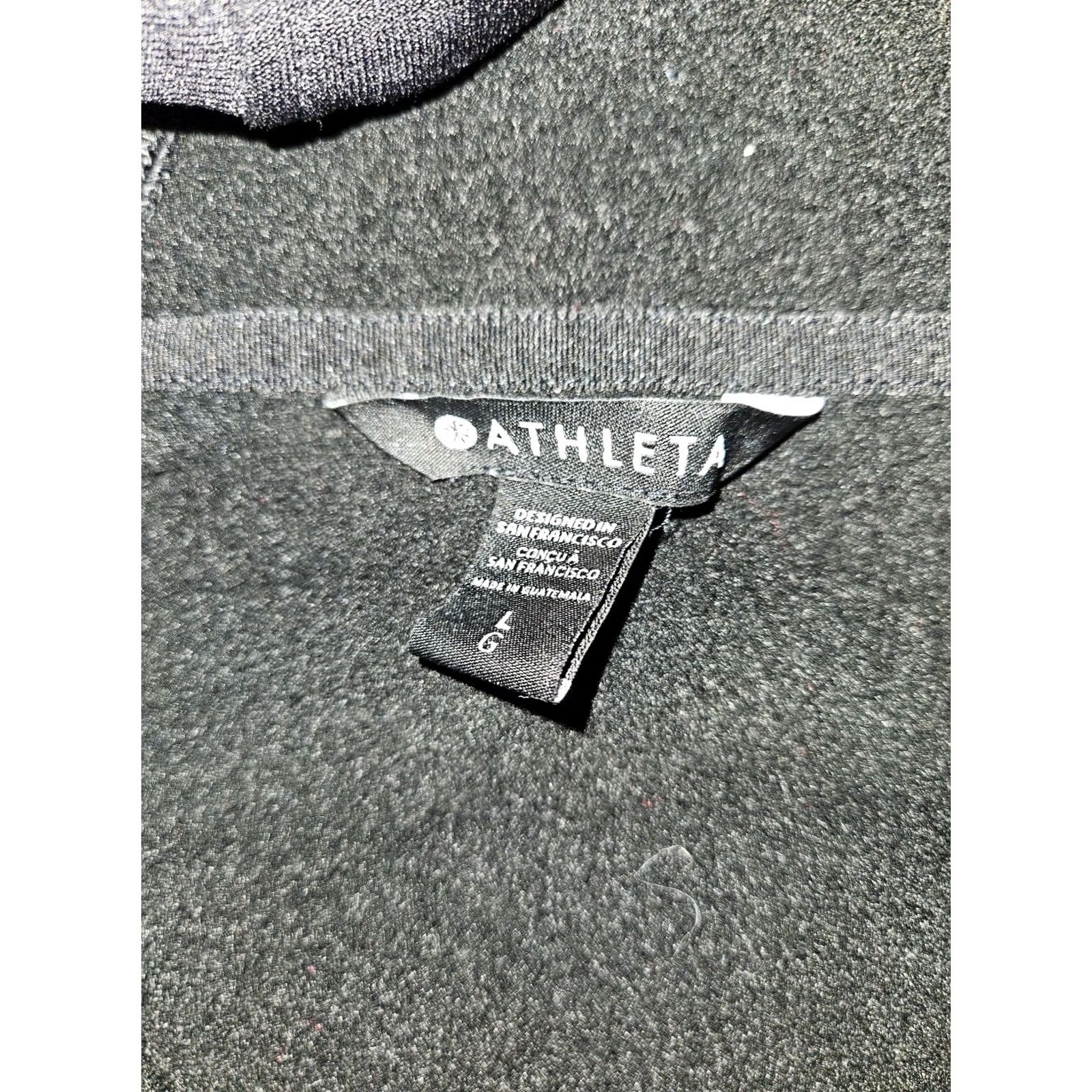 Athleta Athleta Jacket Womens Large Full Zip Hooded Fleece Lined Pockets Drawstring Black Size L / US 10 / IT 46 - 3 Thumbnail