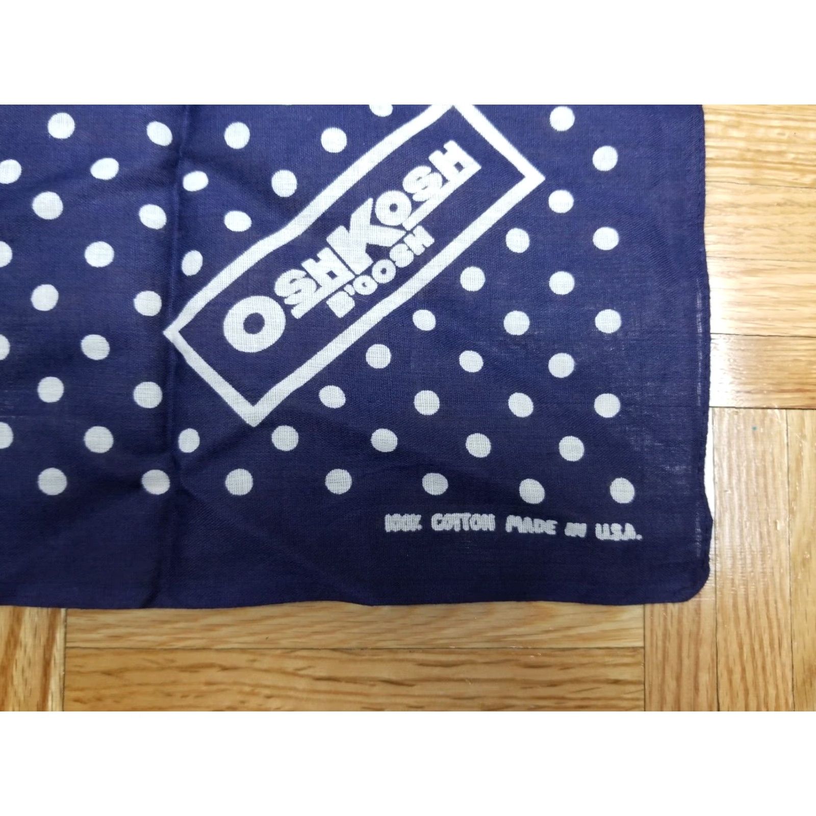 Vintage VINTAGE OshKosh B’gosh NAVY WORK Bandana 21" X 21" MADE IN USA Scarf Mens Bandana Cotton USA 60s 70s Vintage Size ONE SIZE - 2 Thumbnail