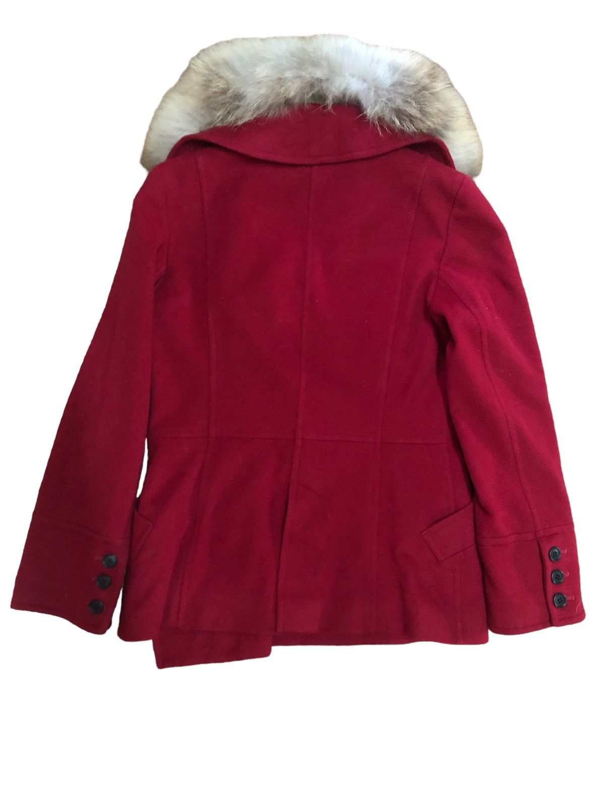 yoshie inaba Yoshie Inaba Racoon Fur Collar Wool Coat Size S / US 4 / IT 40 - 2 Thumbnail