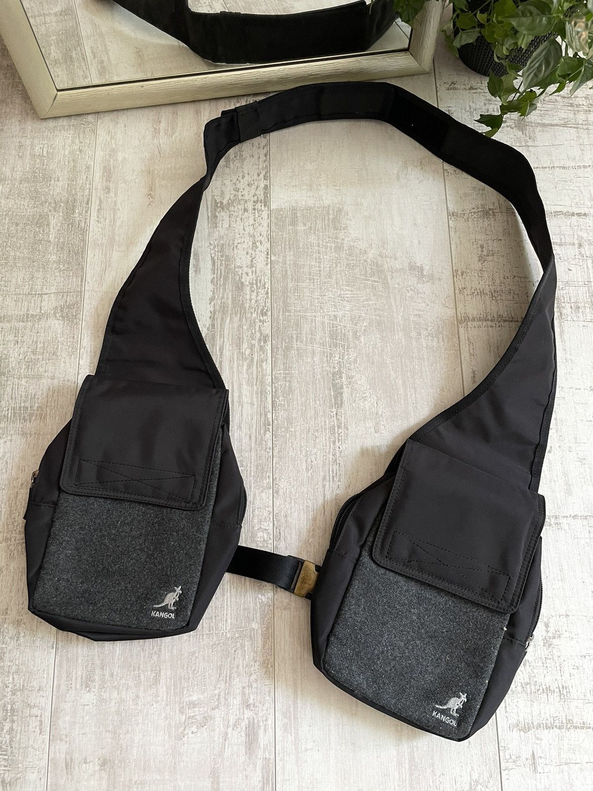 Kangol Kangol Double Bag Japan Style Y2K Black RARE Size ONE SIZE - 3 Thumbnail