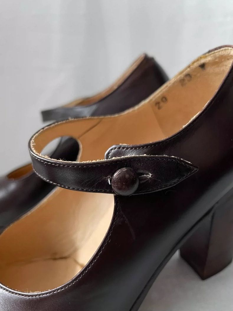 Comme des Garcons Comme des Garçons Medieval women's brown leather high-heele Size US 6 / IT 36 - 5 Thumbnail
