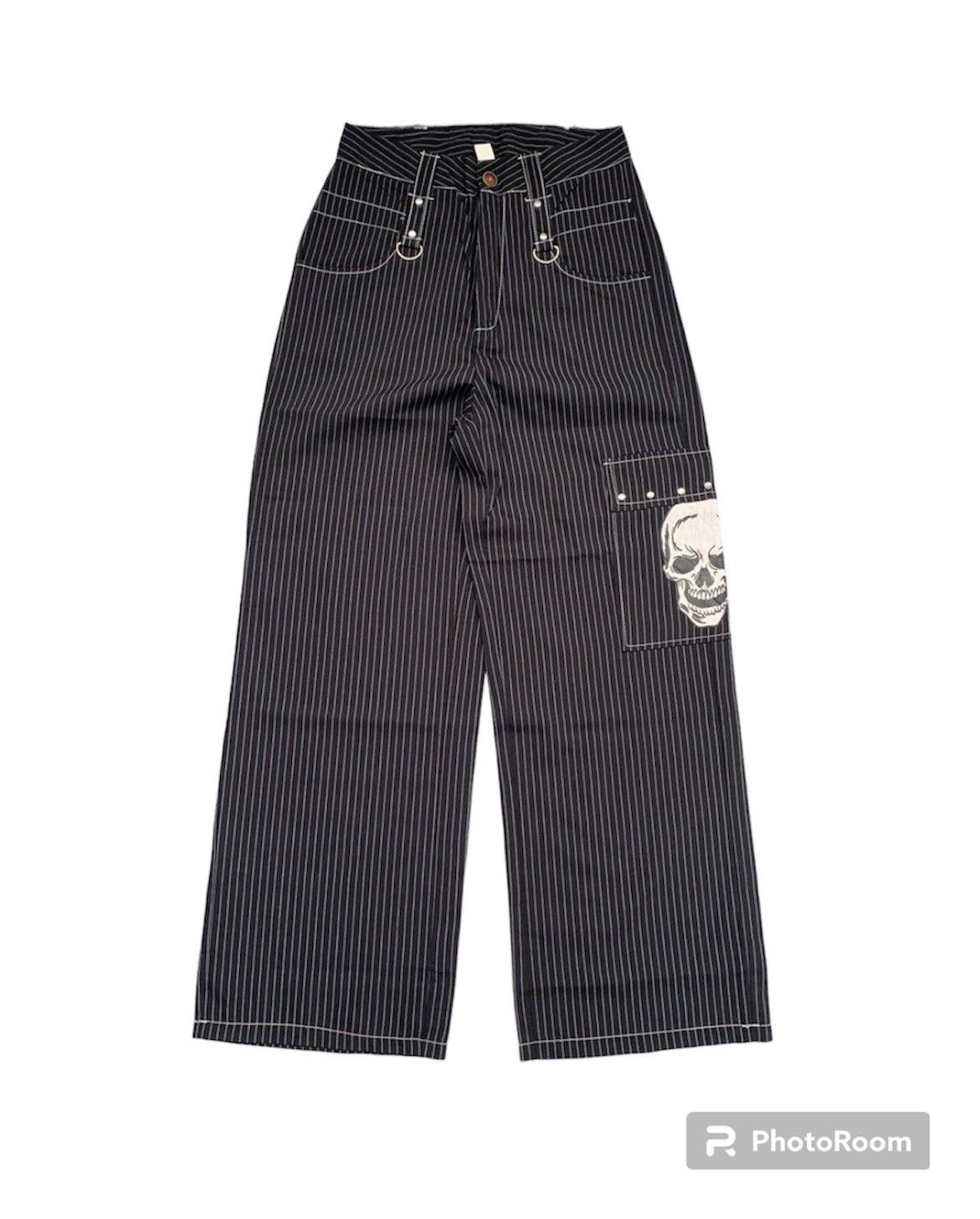 image of Ecko Unltd x Fubu Vintage Black Hickory Pants in Hickory Stripe, Men's (Size 28)