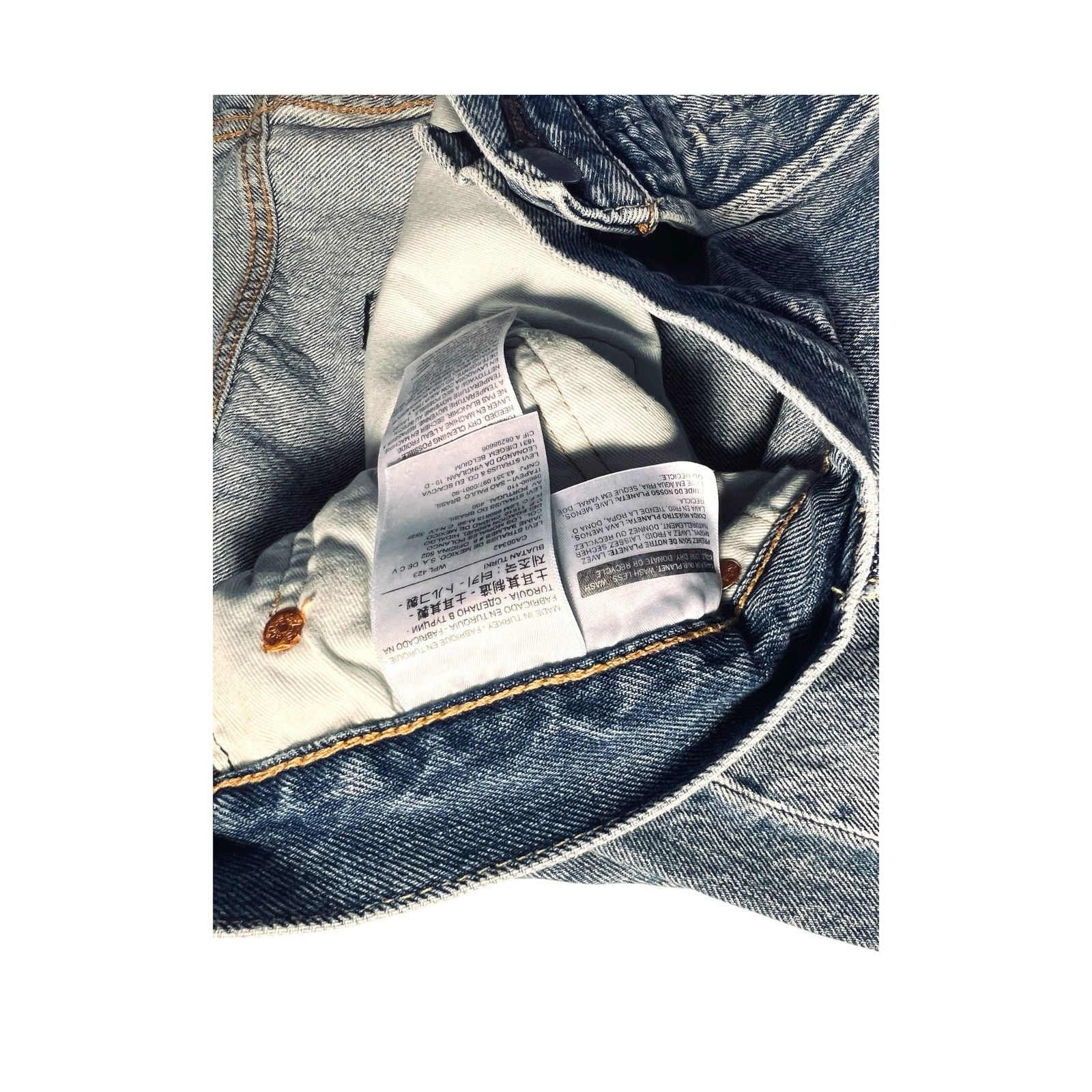 Levi's Levi’s 501 Original Straight Jeans 44x32 Medium Wash Denim Size US 44 / EU 60 - 6 Thumbnail