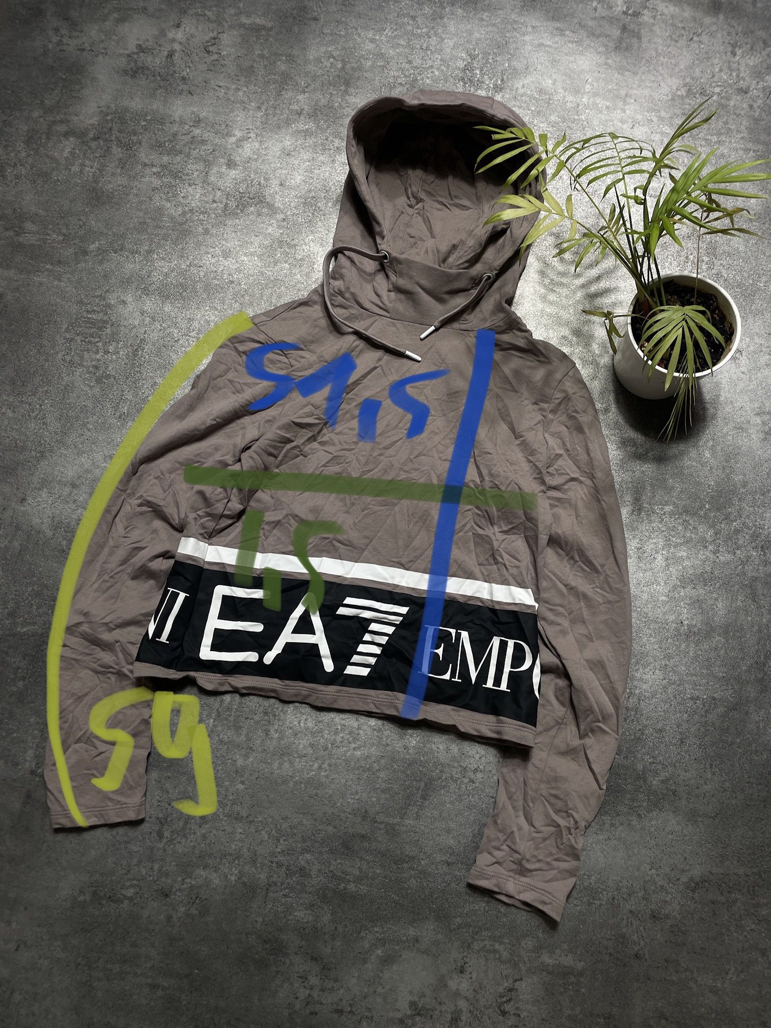 Emporio Armani Emporio Armani Hoodie Cropped Spellout Premium Size S / US 4 / IT 40 - 7 Thumbnail