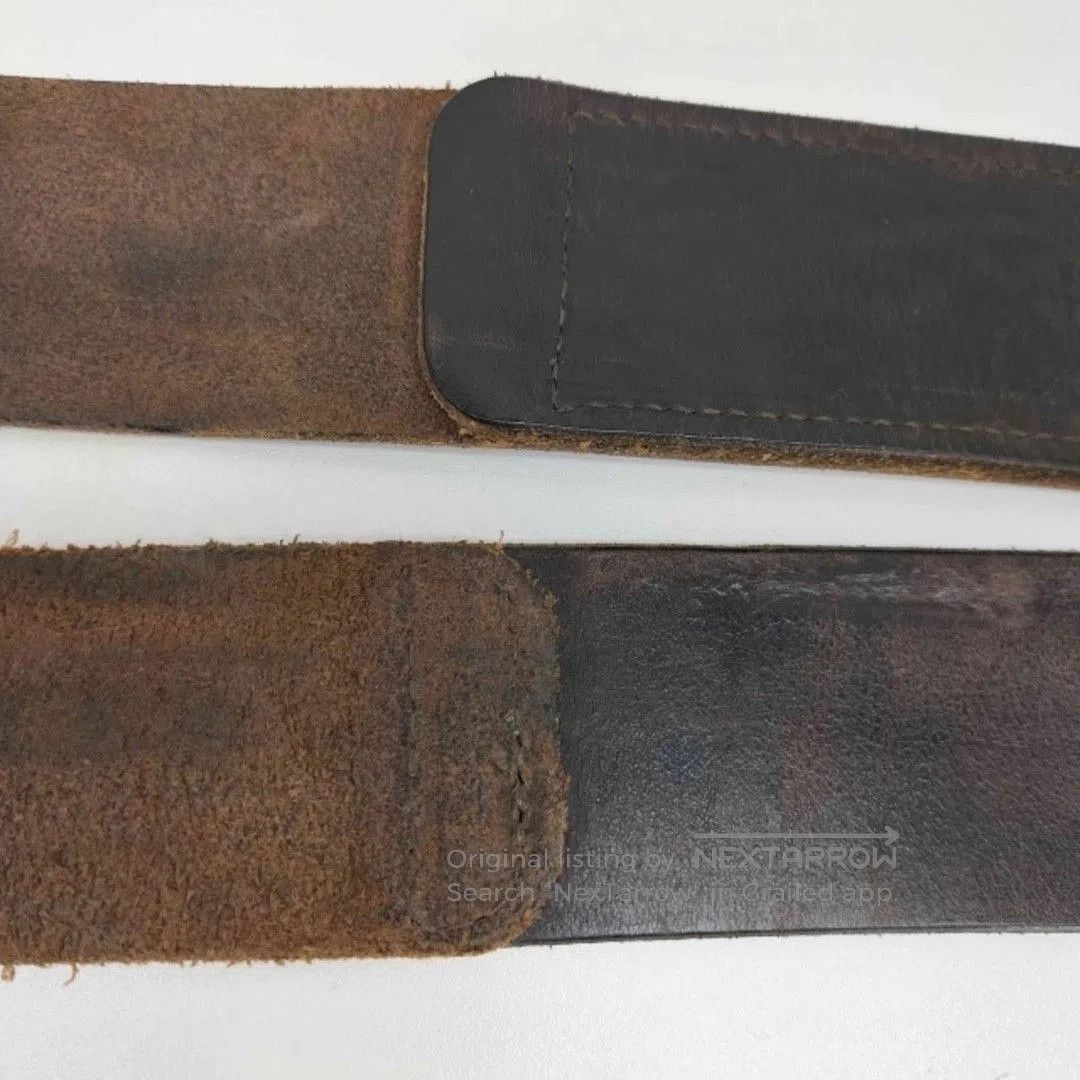 RRL Ralph Lauren RRL Vintage Italian Brown Leather Belt. Size ONE SIZE - 7 Thumbnail