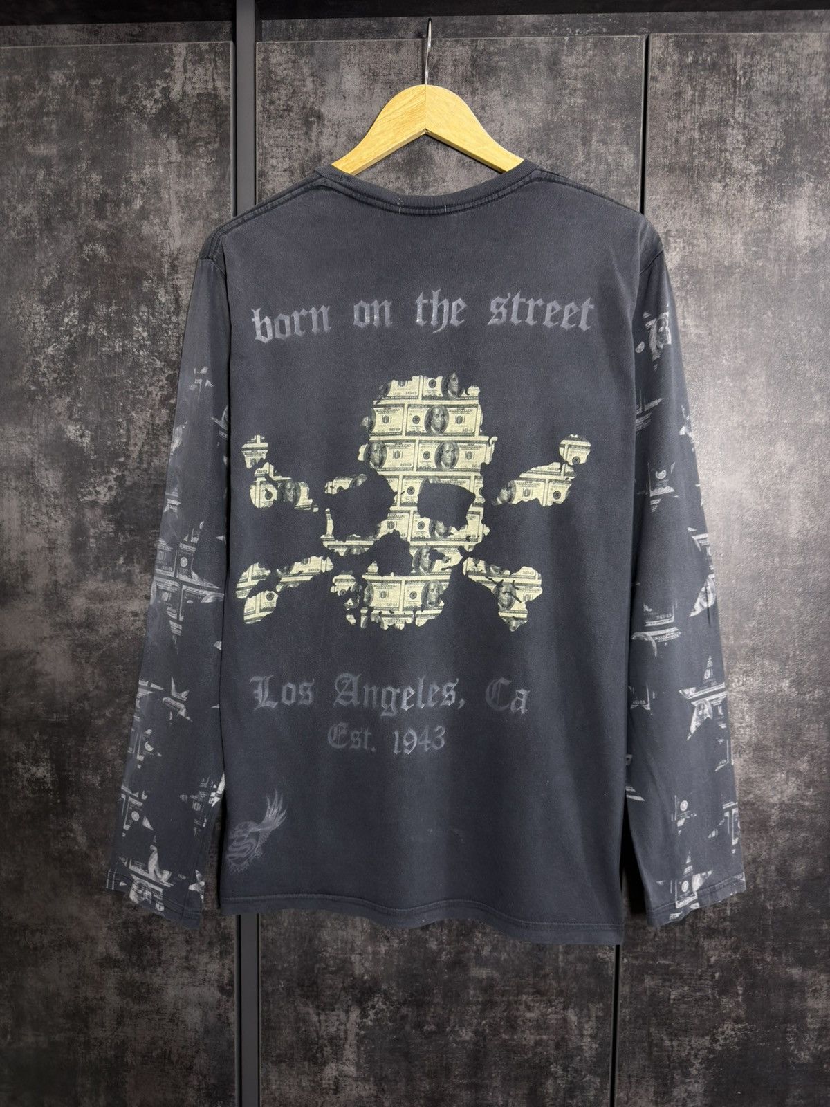 Christian Audigier Sick Vintage Smet Christian Audigier Money Skull Longsleeve Size US M / EU 48-50 / 2 - 7 Thumbnail