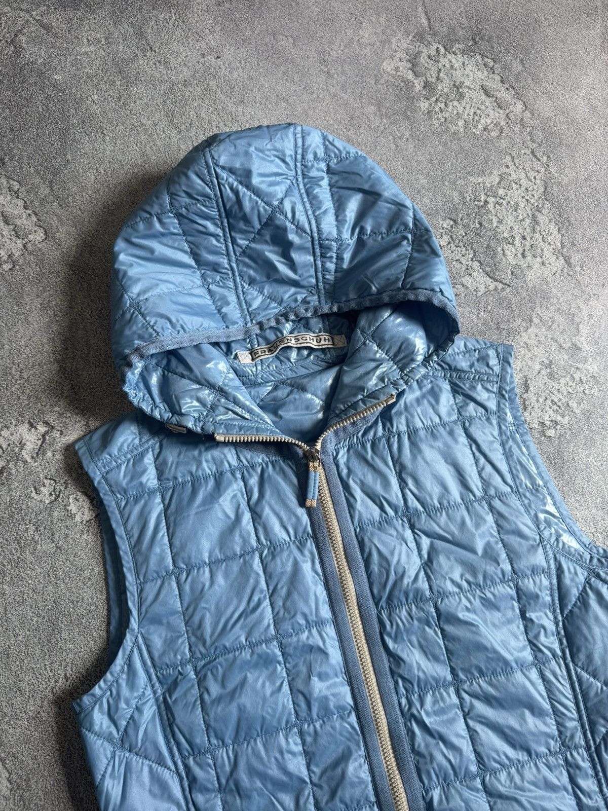 Frauenschuh Frauenschuh 3size blue quilted zip sleeveless jacket vest Size L / US 10 / IT 46 - 2 Thumbnail