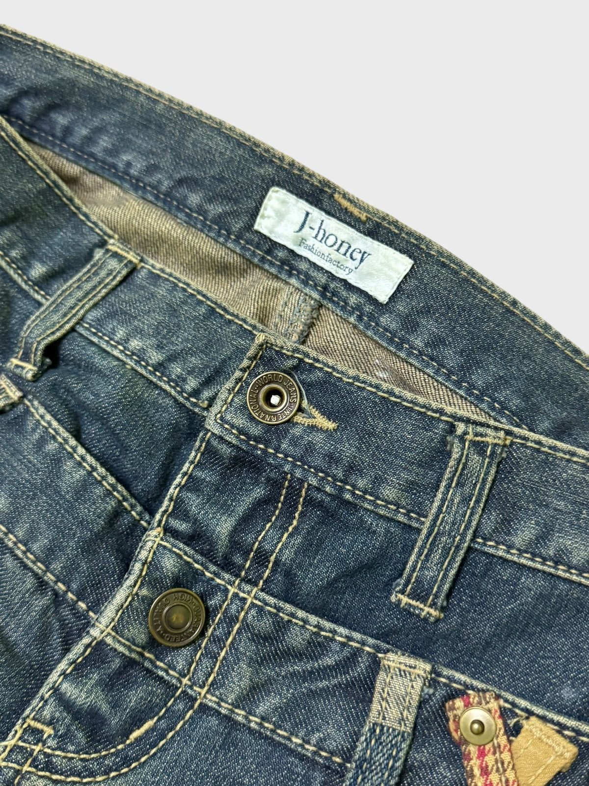 Hysteric Glamour × Japanese Brand Vintage Double Waist J-Honey Junya Watanabe Style Denim Size US 29 - 9 Thumbnail