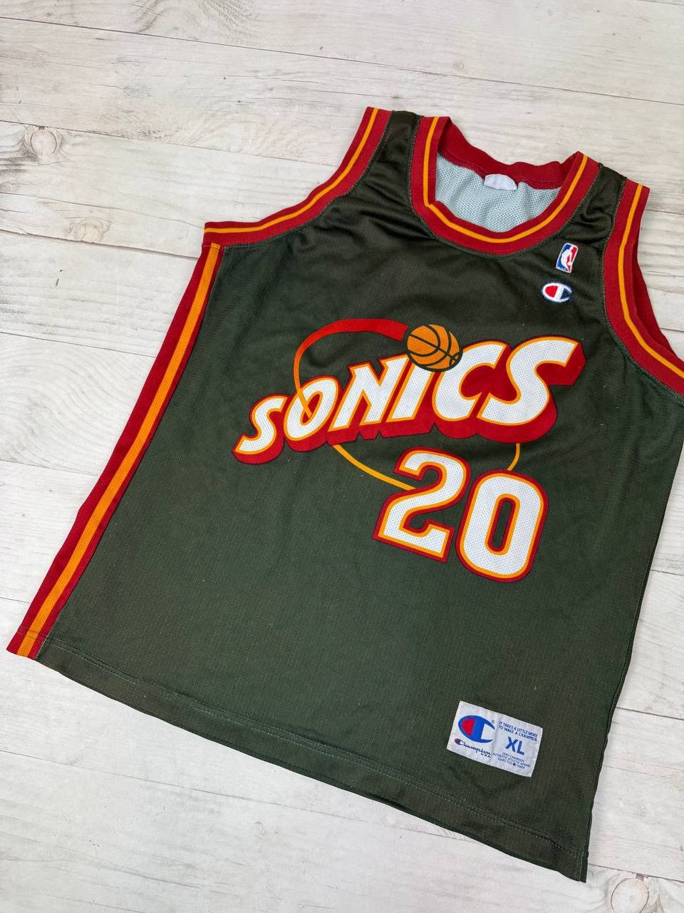 Champion Vintage Champion Seattle Super Sonics Payton #20 NBA Jersey Size US XL / EU 56 / 4 - 4 Thumbnail