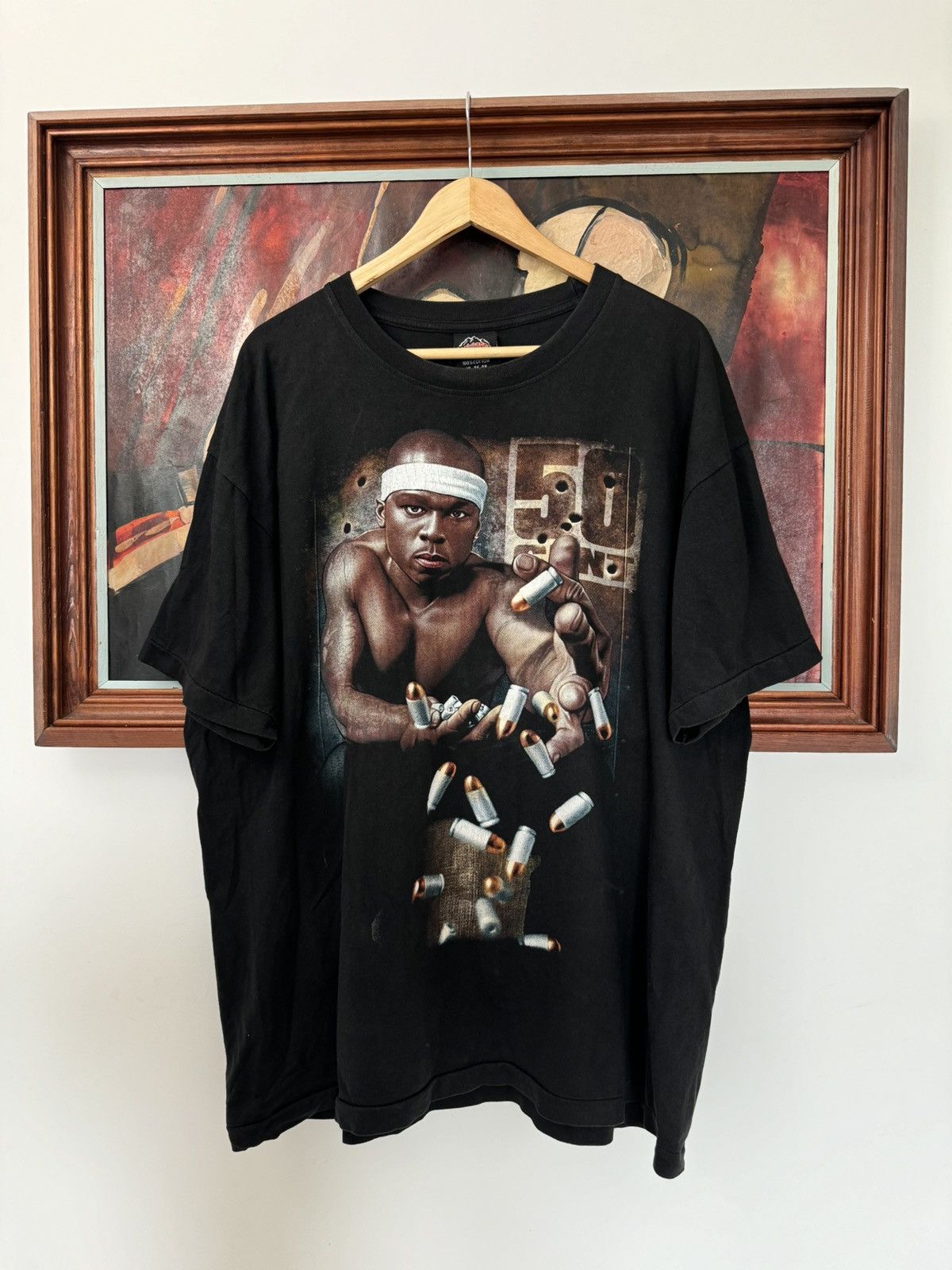 50cent Vintage Rap Band Tee Rare Gun Bullet Gangsta Y2k