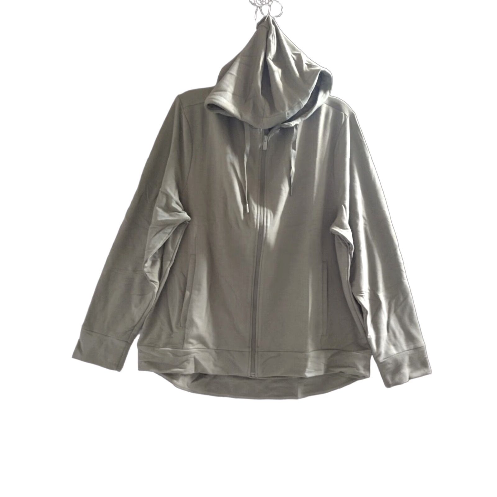 Vintage All In Motion Women’s Fleece Full Zip Hoodie Olive Green L Hoodie Women Full Zip Athletic Fleece Jacket Size L / US 10 / IT 46 - 1 Thumbnail