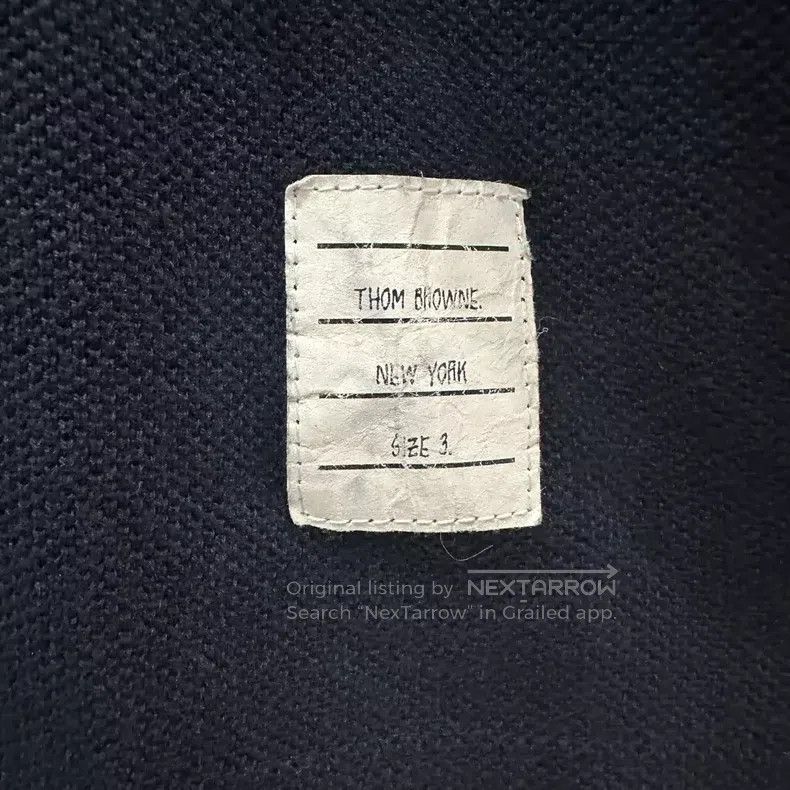 Thom Browne Thom Browne Gray knit pocket stripe long sleeves Size US L / EU 52-54 / 3 - 3 Thumbnail