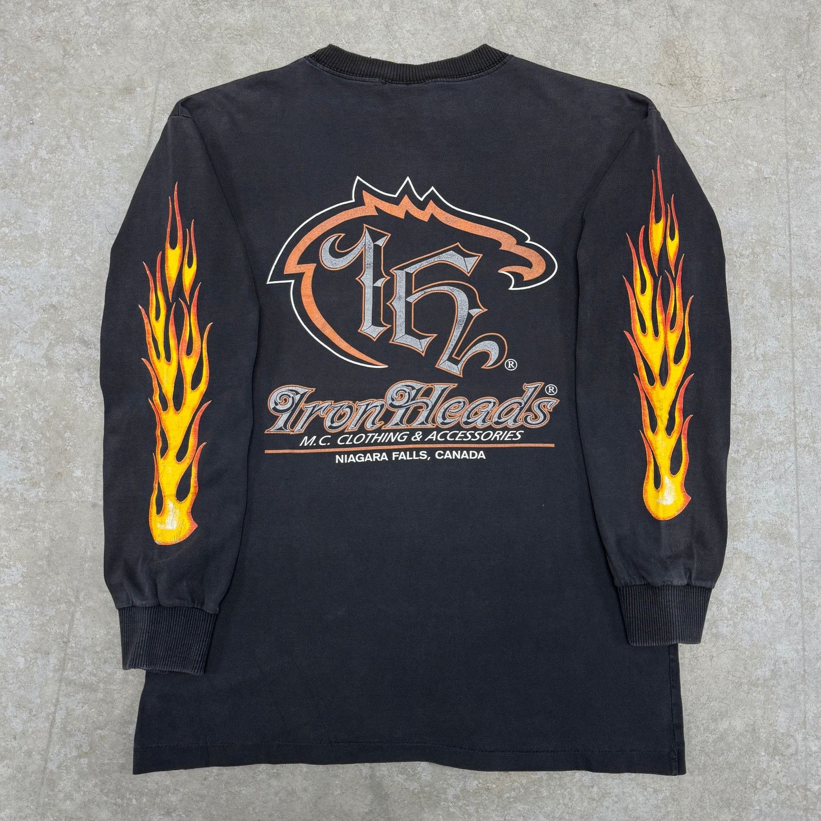 Harley Davidson Vintage Harley Davidson Flame Longsleeve Size US M / EU 48-50 / 2 - 2 Thumbnail