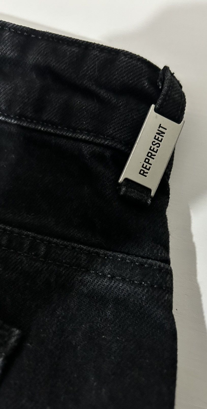 Represent Clo. REPRESENT R2 Stepped Hem Off Black Denim Jeans W34 Size US 34 / EU 50 - 16 Thumbnail