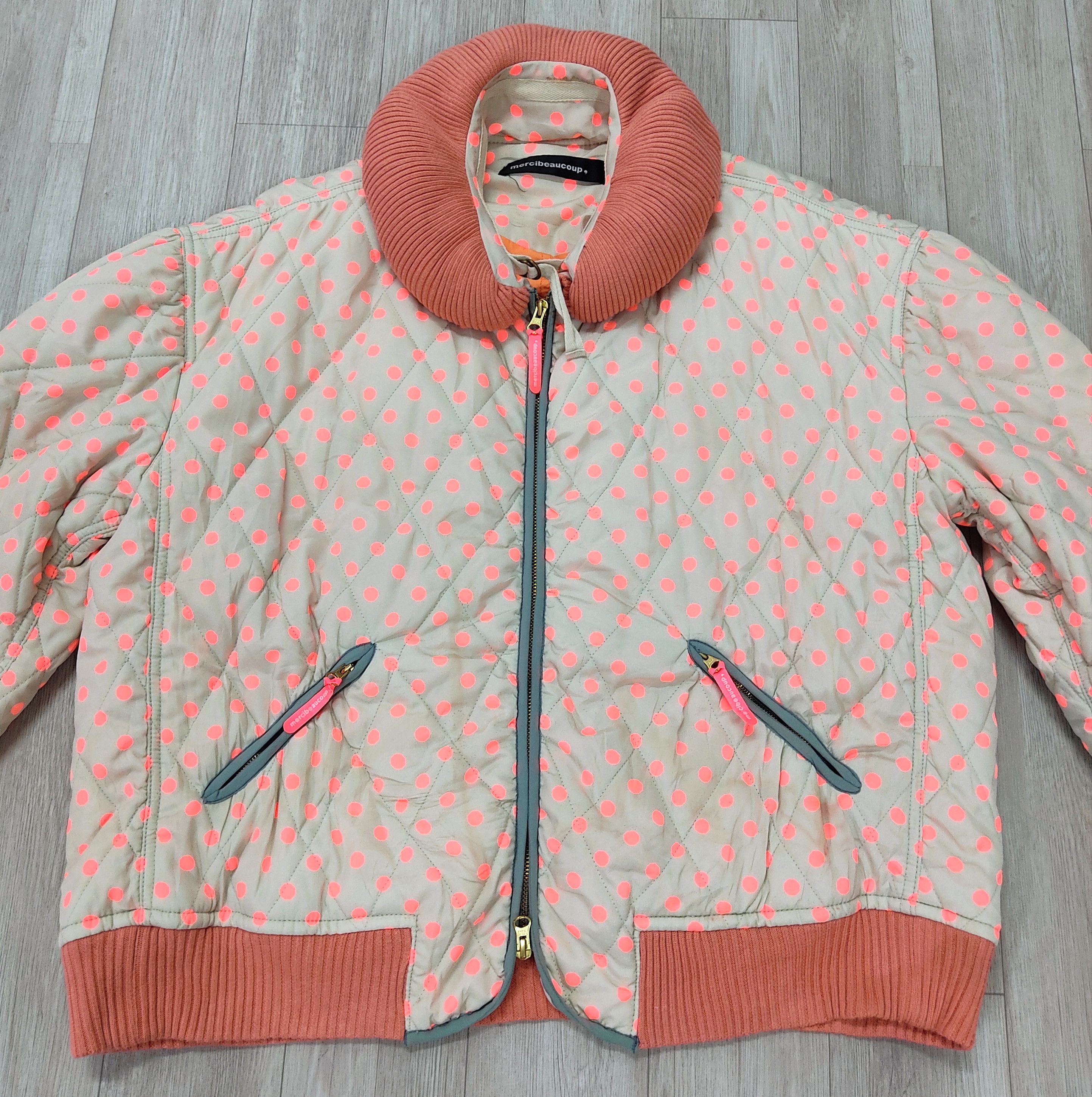 Issey Miyake MERCIBEAUCOUP Polkadots Quilted Jacket Size L / US 10 / IT 46 - 5 Thumbnail