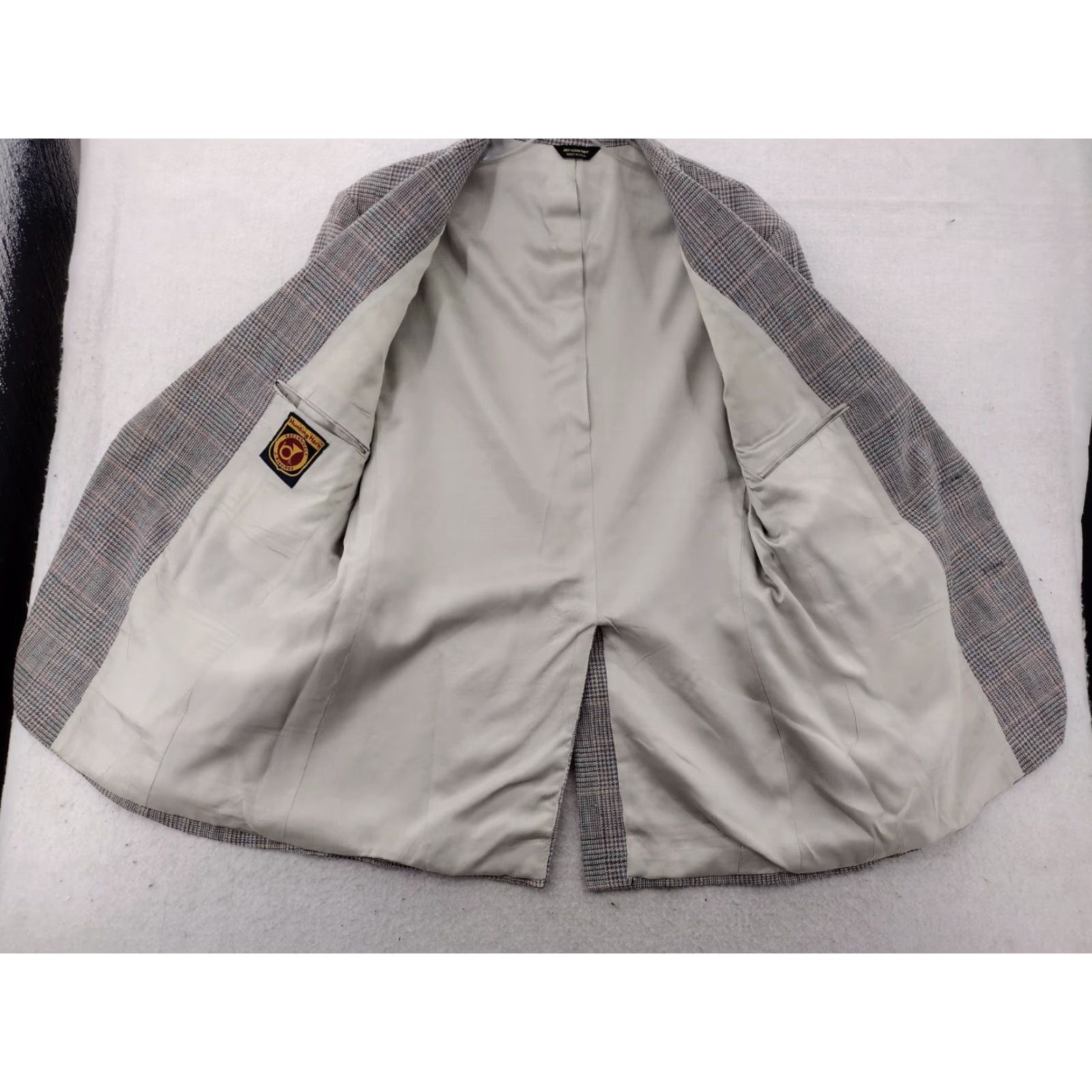 Vintage J.RIGGINS Blazer Jacket Wool Plaid 41 Gray Mens Size 42R - 7 Thumbnail