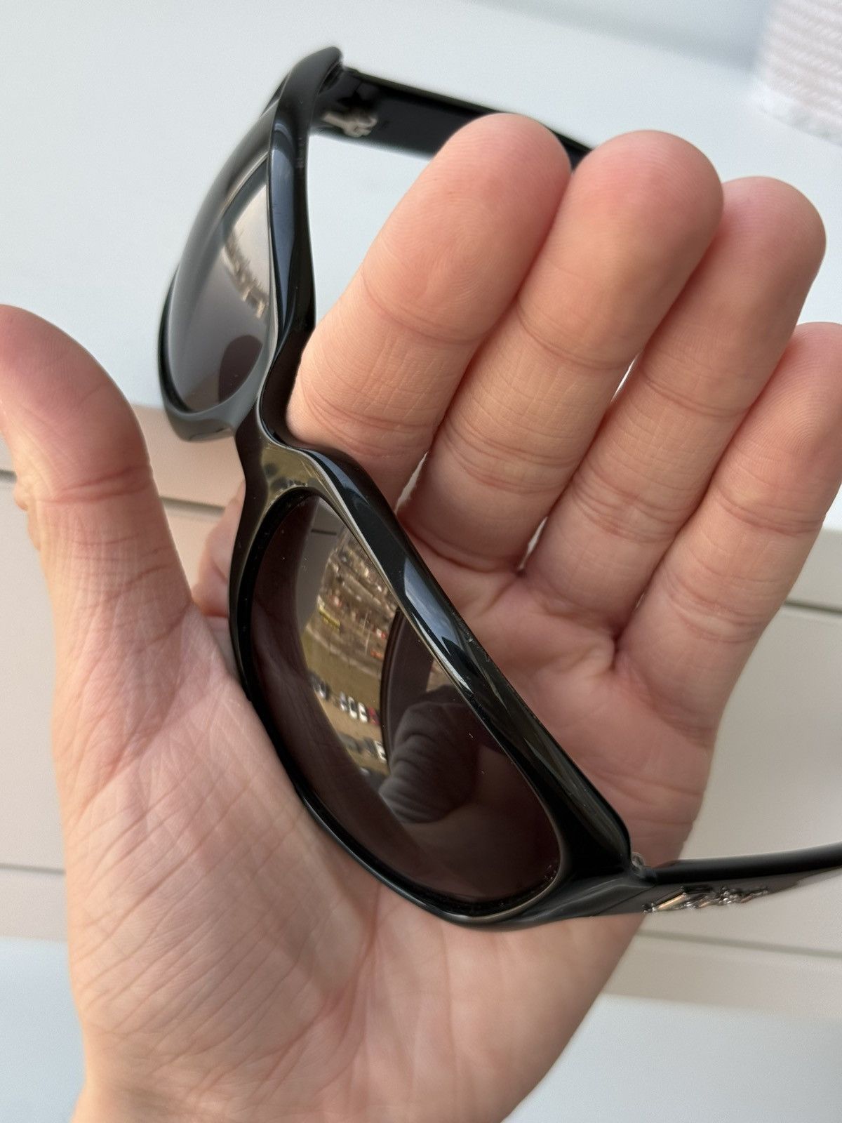 Dior Christian Dior Glossy 2 Black Oval Wrap Sunglasses 58-19 Size ONE SIZE - 14 Thumbnail