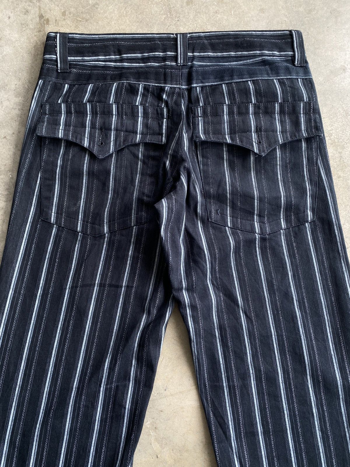 Hysteric Glamour Flare Jeans Japanese Pinstripes Lav Wabash Hickory Size US 31 - 2 Thumbnail