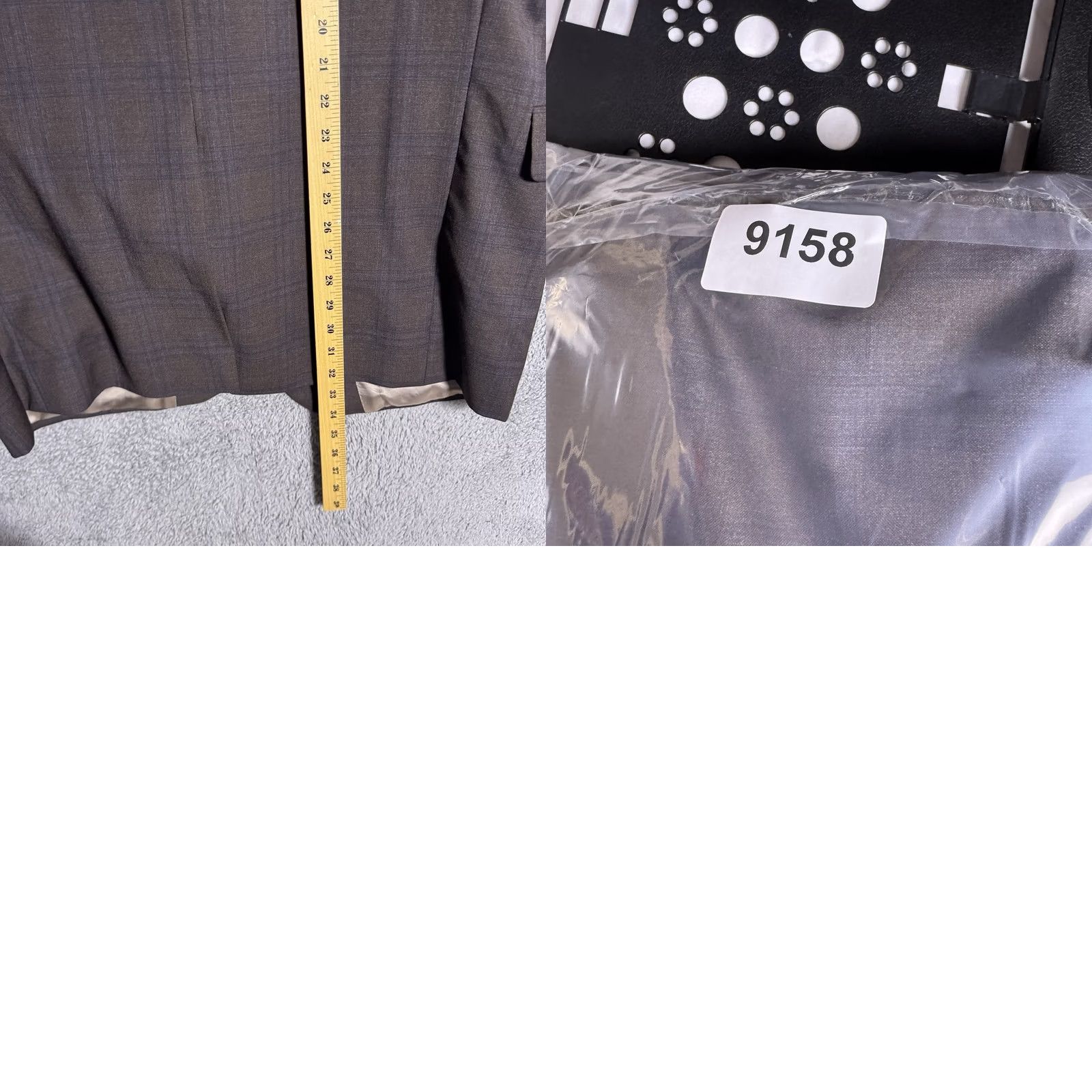 Jack Victor Jack Victor Sport Coat Men 48L Blazer Wool Windowpane CT Vimy Super 110s Size 48R - 10 Thumbnail