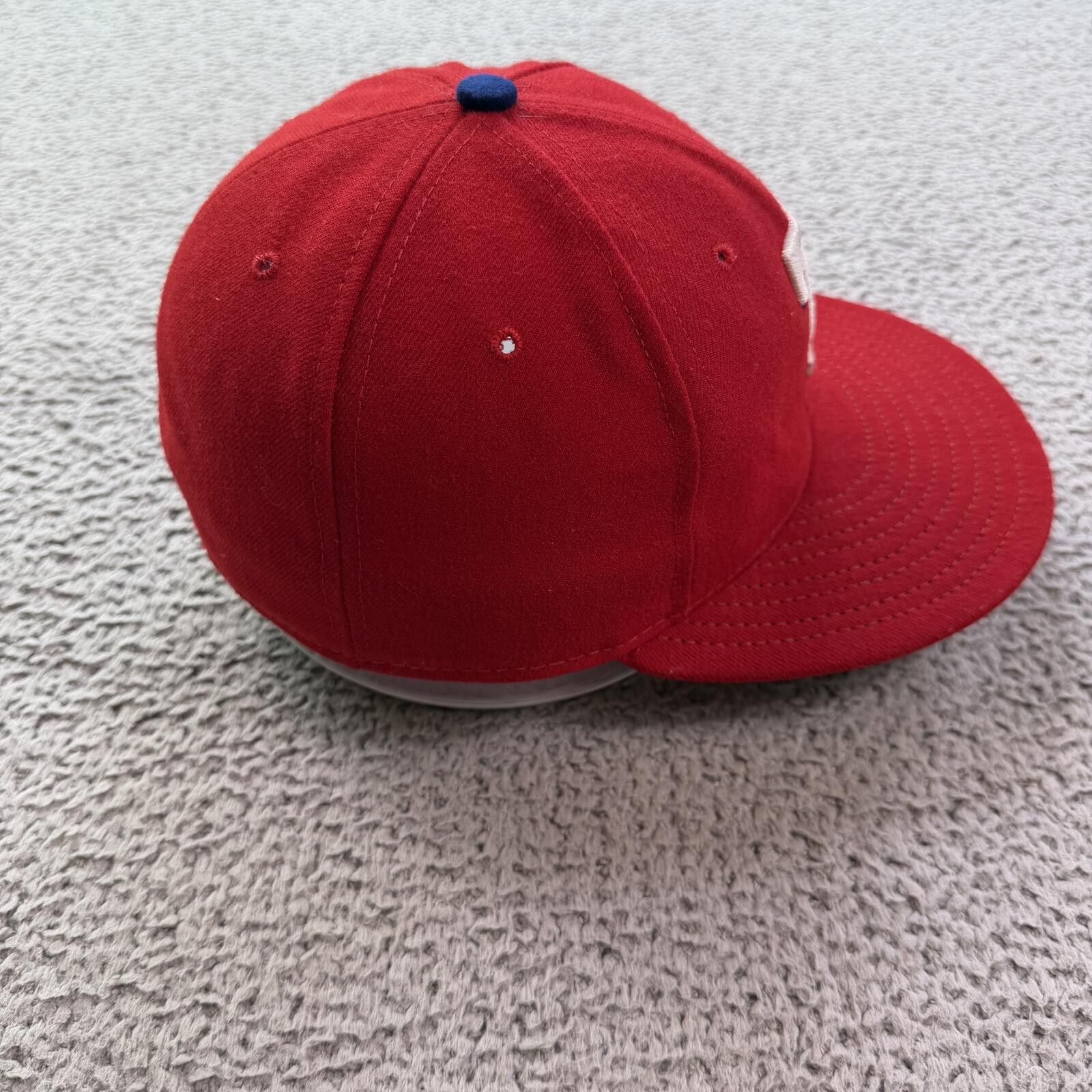 New Era Vintage Texas Rangers New Era 59FIFTY Fitted Hat 7 1/4 Red Size ONE SIZE - 3 Thumbnail