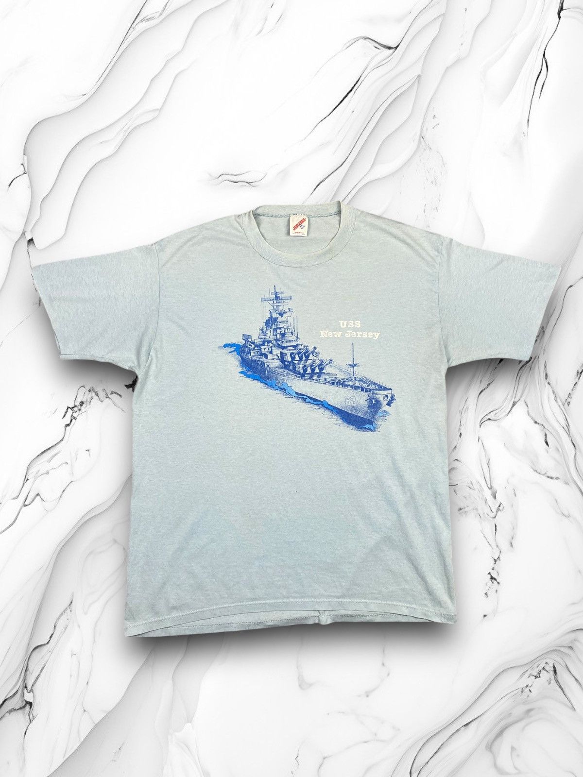 Vintage Vintage Uss New Jersey Made In USA Size US XXL / EU 58 / 5 - 1 Thumbnail