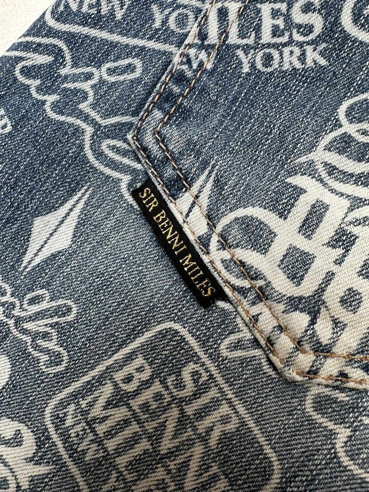 Japanese Brand Sir Benni Miles Baggy Graffiti Denim Shorts-Y2K Streetwear Size US 36 / EU 52 - 6 Thumbnail