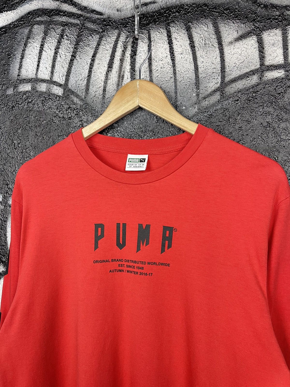 Puma Puma Red Cotton Long Sleeve T-Shirt Men’s Size Small Size US S / EU 44-46 / 1 - 3 Thumbnail