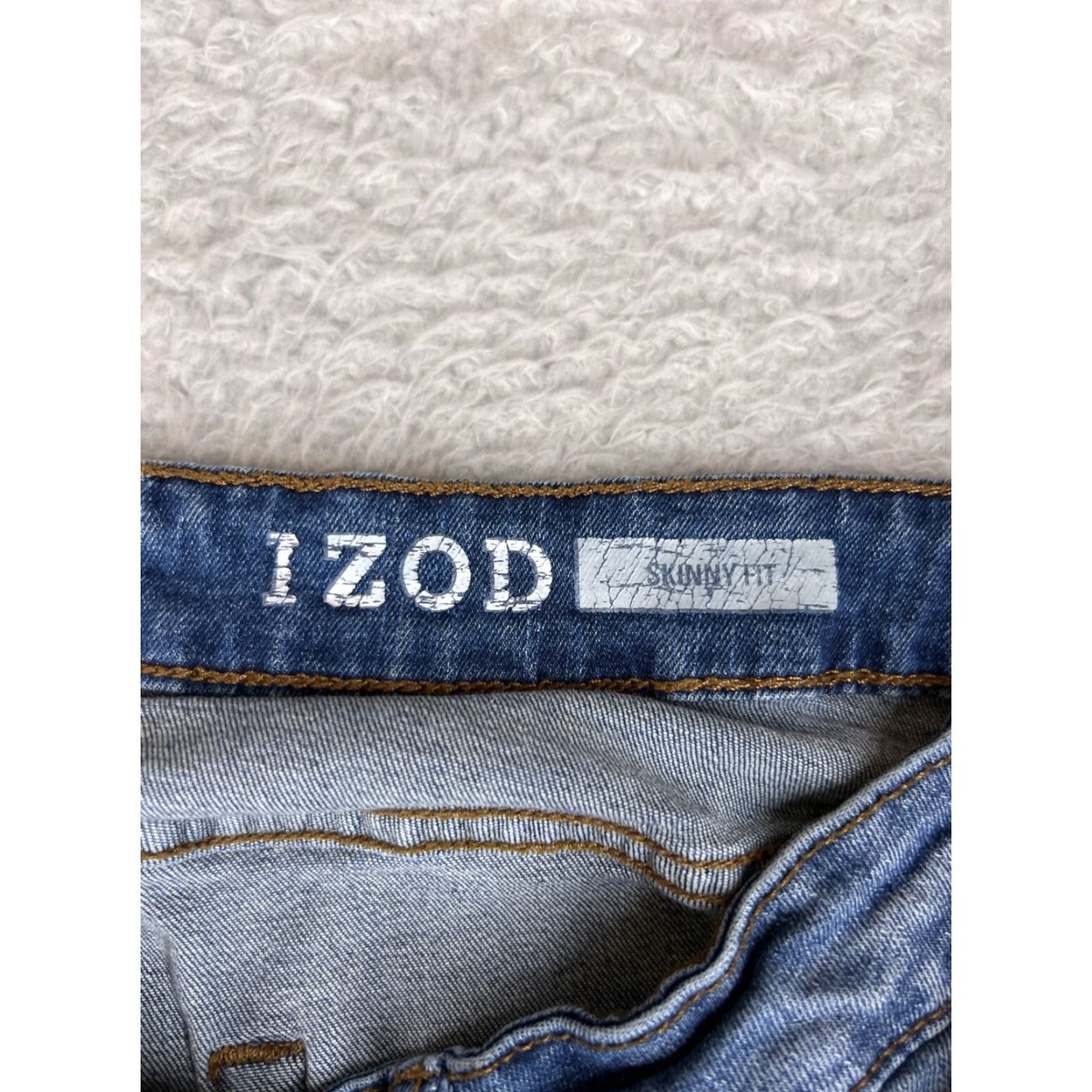 Izod IZOD Women Jeans Blue Denim 10 Pants Slim Straight Fit Mid Rise 28in Inseam 5-Pocket Stretch Size 32" / US 10 / IT 46 - 5 Thumbnail