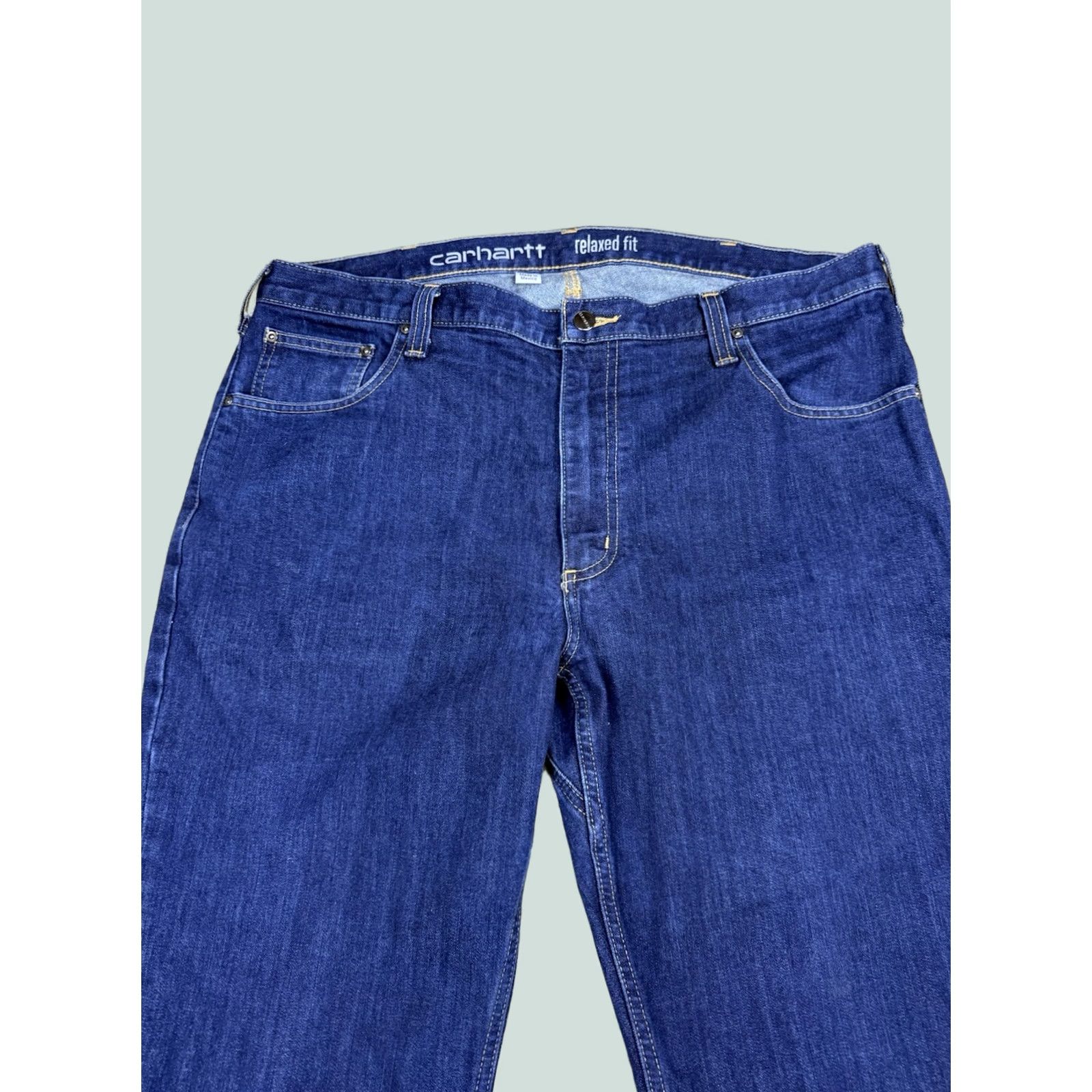 Carhartt Carhartt Jeans 38x34 Relaxed Fit Tapered Leg Workwear Force Extremes 916 Blue Mens Size US 38 / EU 54 - 1 Thumbnail